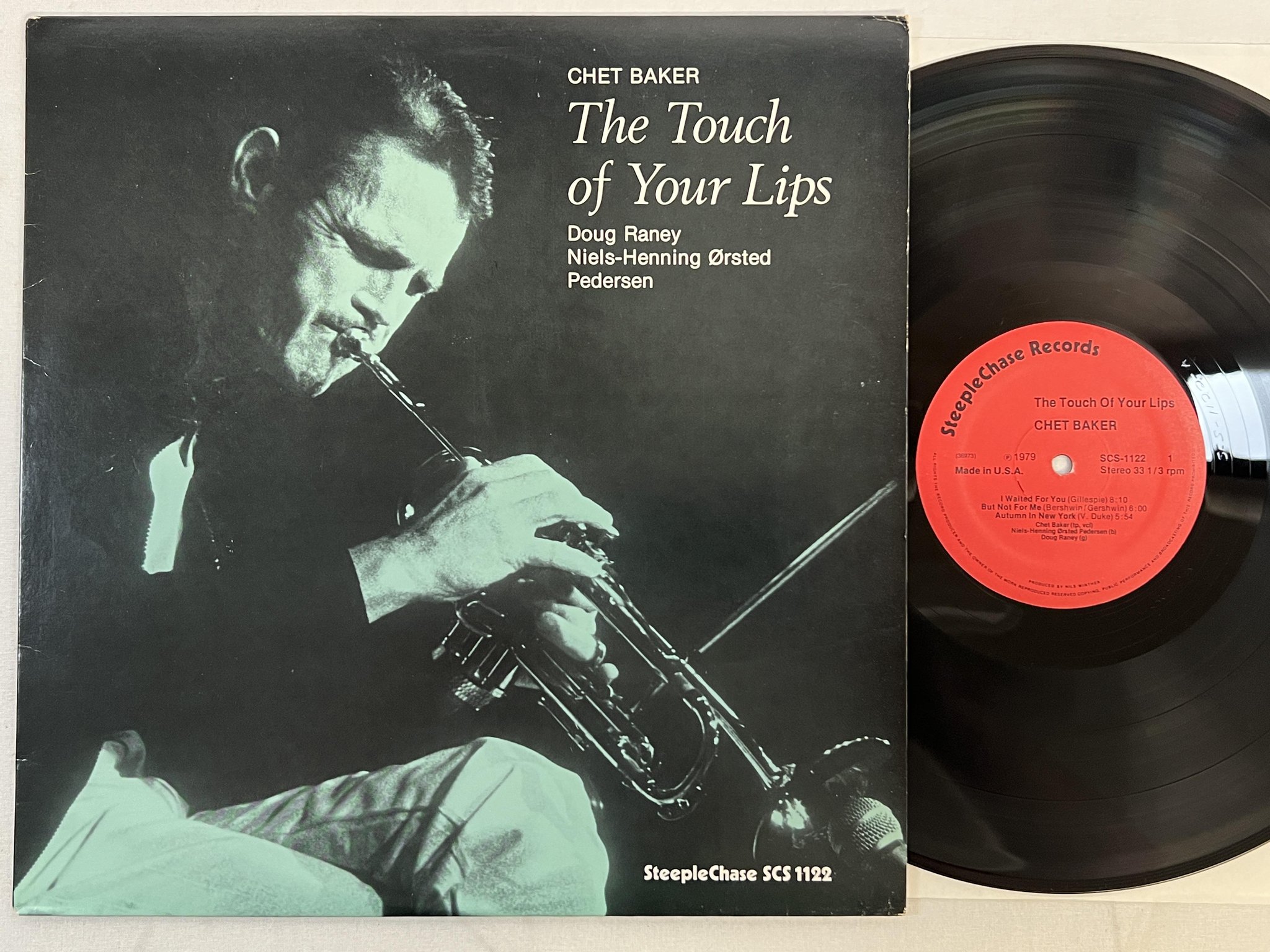 Omslagsbild för skivan CHET BAKER the touch of your lips LP -79 Swe STEEPLECHASE SCS 1122
