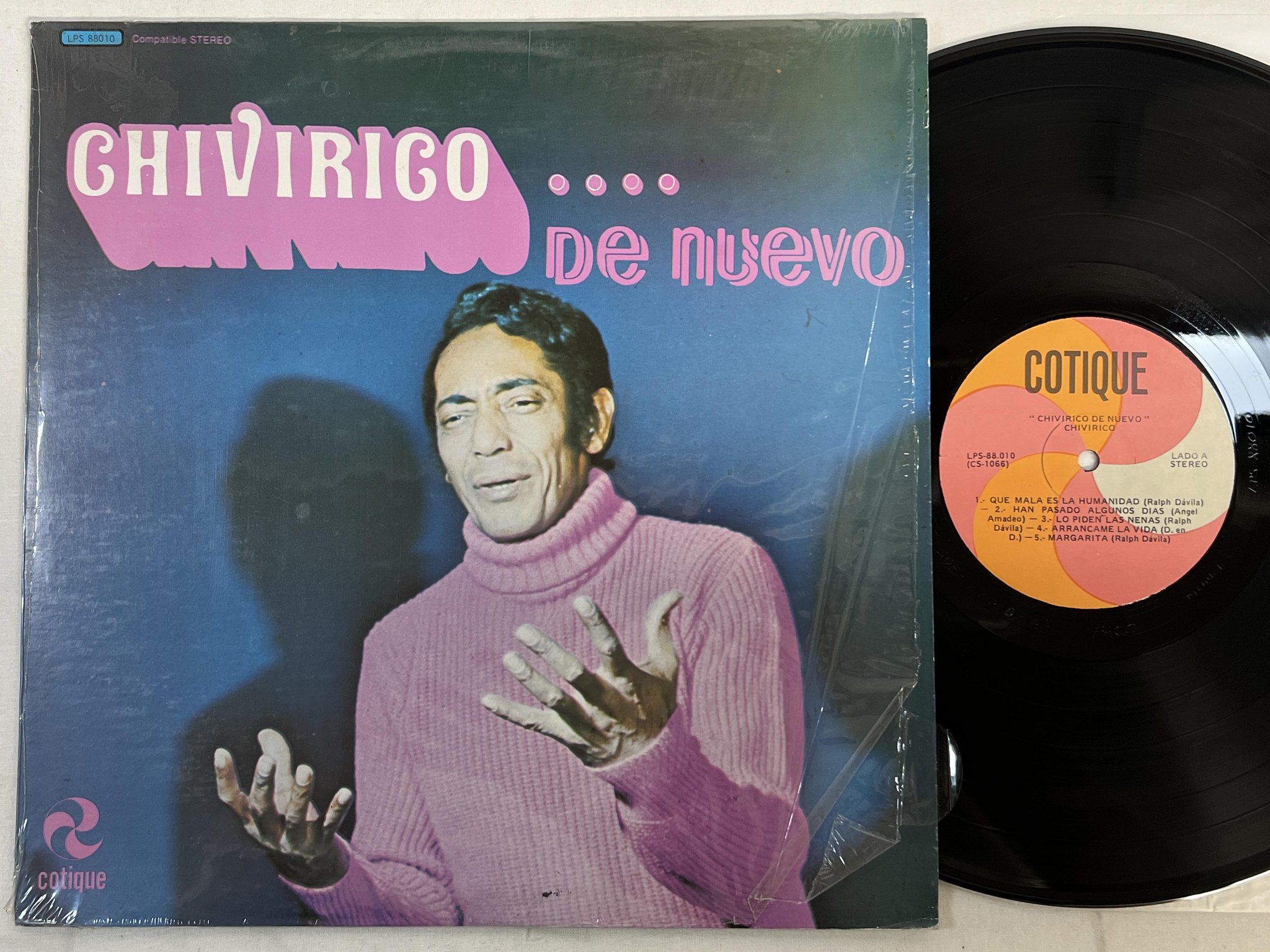 Omslagsbild för skivan CHIVIRICO de nuevo LP -72 Venezuela COTIQUE CS 1066