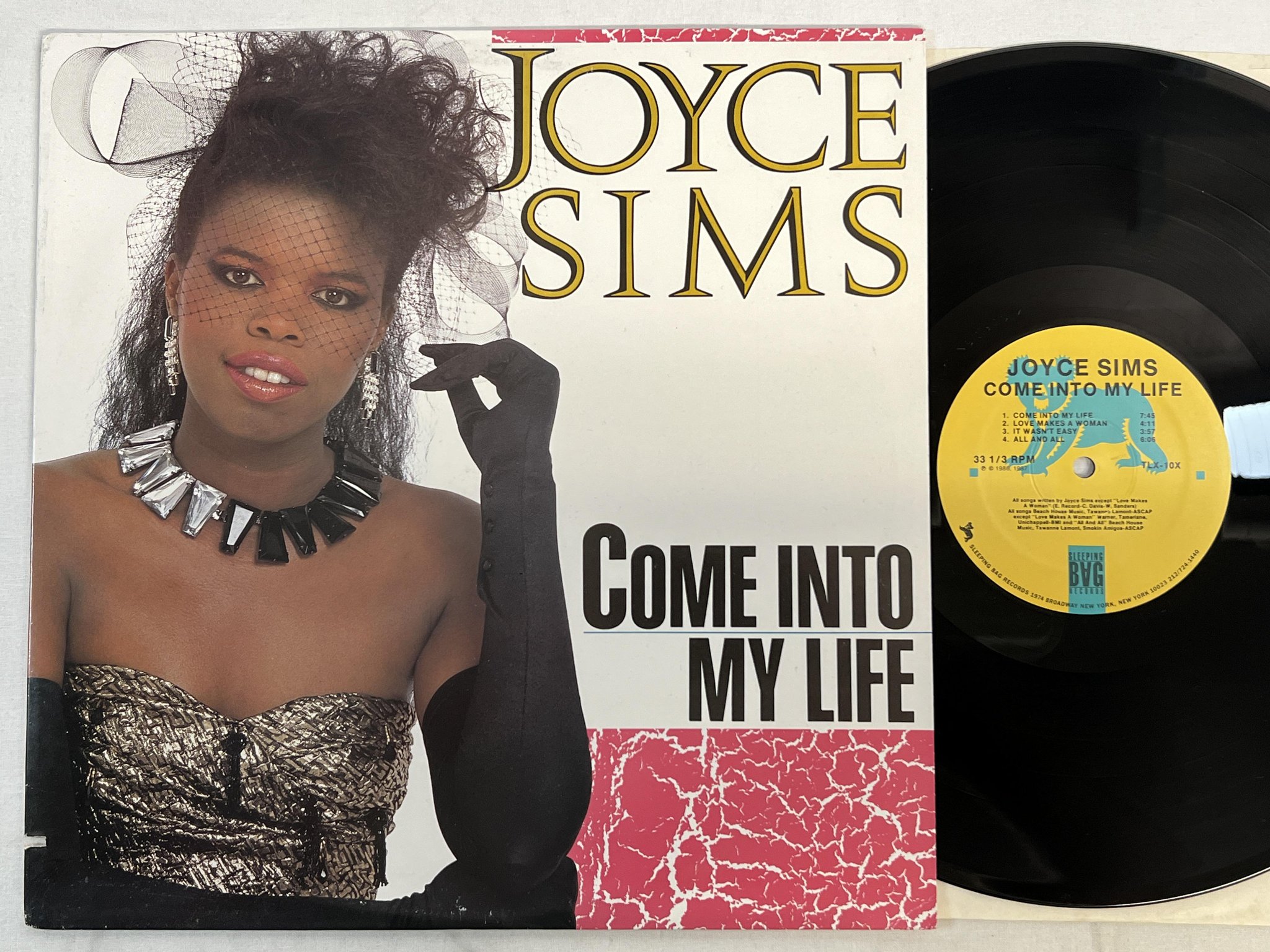 Omslagsbild för skivan JOYCE SIMS come into my life LP -87 US BIG BAG TLX-10X ** classic **