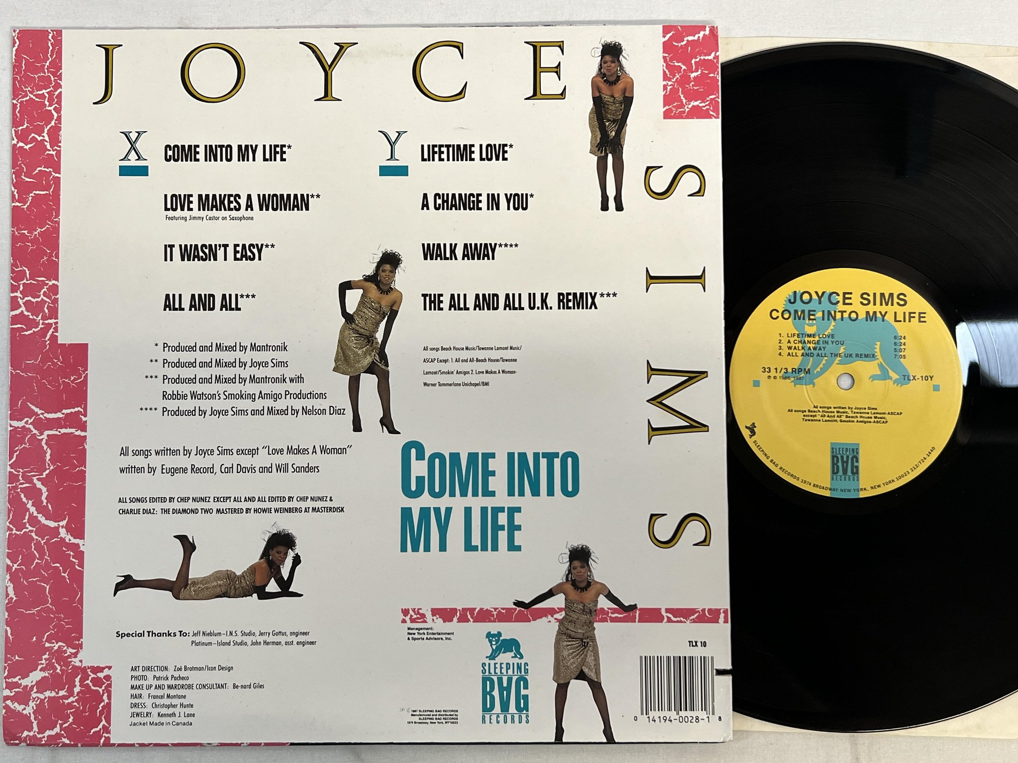 Omslagsbild för skivan JOYCE SIMS come into my life LP -87 US BIG BAG TLX-10X ** classic **