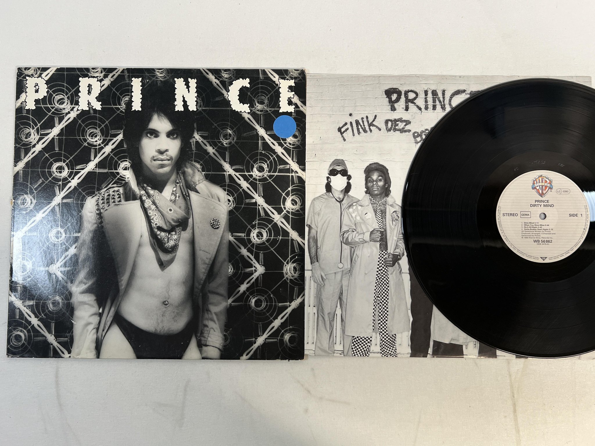 Omslagsbild för skivan PRINCE dirty mind LP -80 Ger WARNER WB 56862