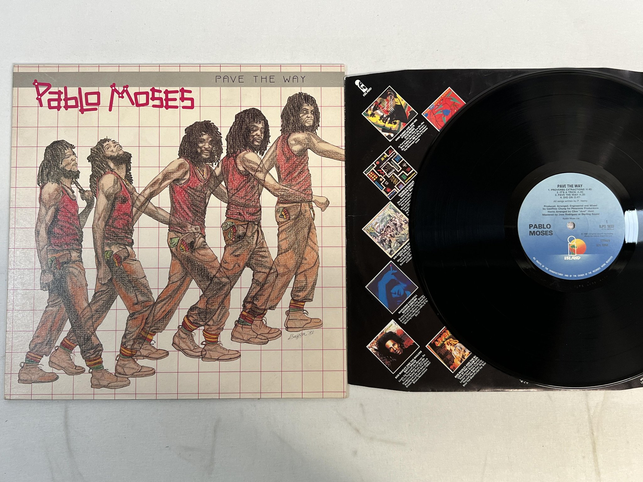 Omslagsbild för skivan PABLO MOSES pave the way LP -81 UK ISLAND ILPS 9633