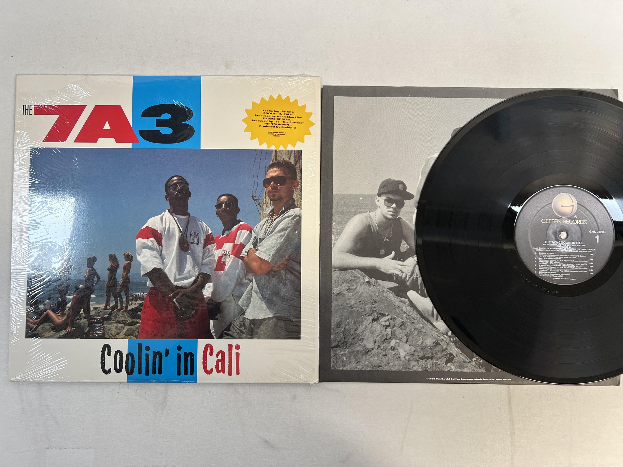 Omslagsbild för skivan 7A3 coolin in Cali LP -88 US GEFFEN GHS 24209 ** hype sticker **
