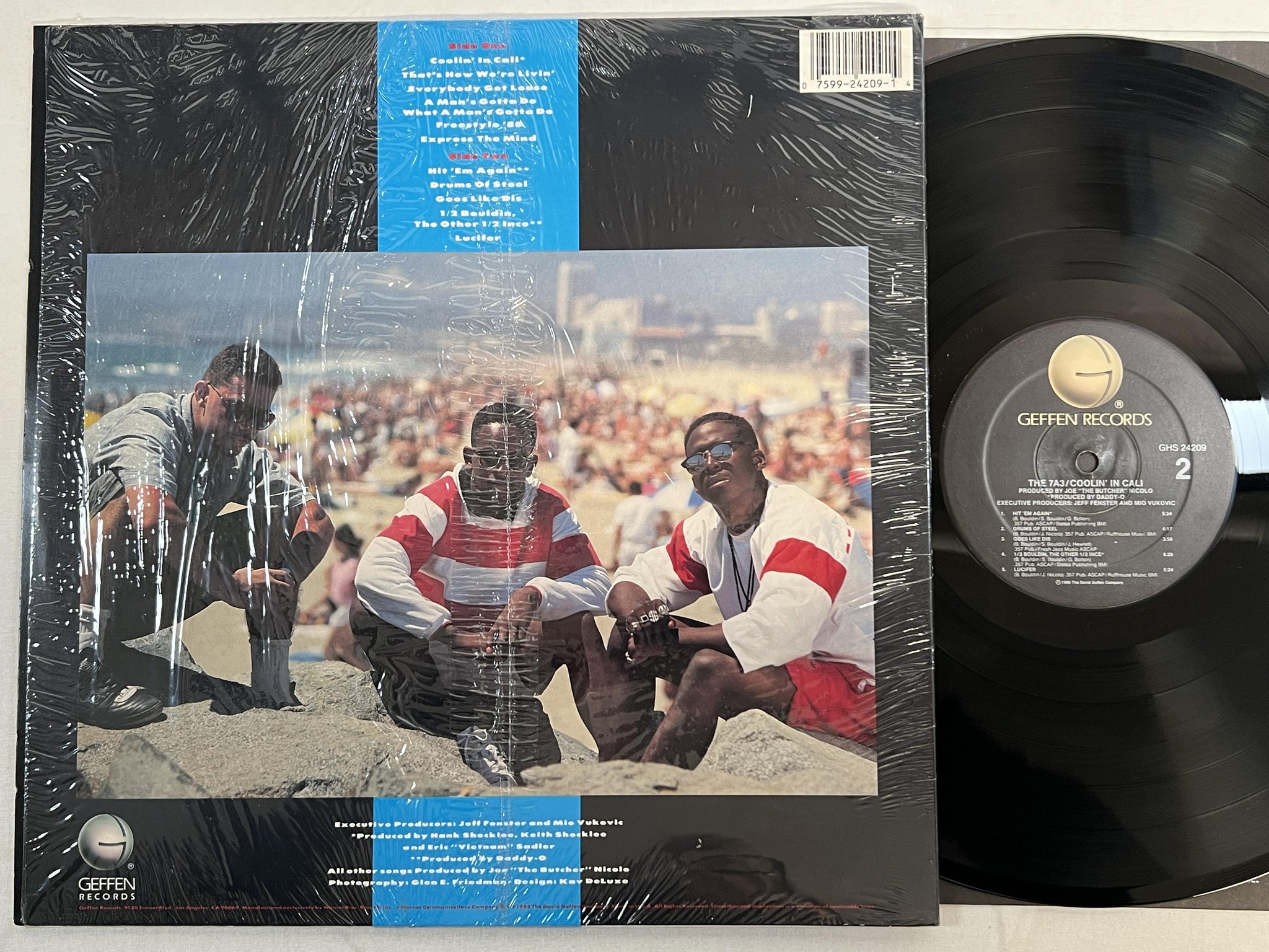 Omslagsbild för skivan 7A3 coolin in Cali LP -88 US GEFFEN GHS 24209 ** hype sticker **