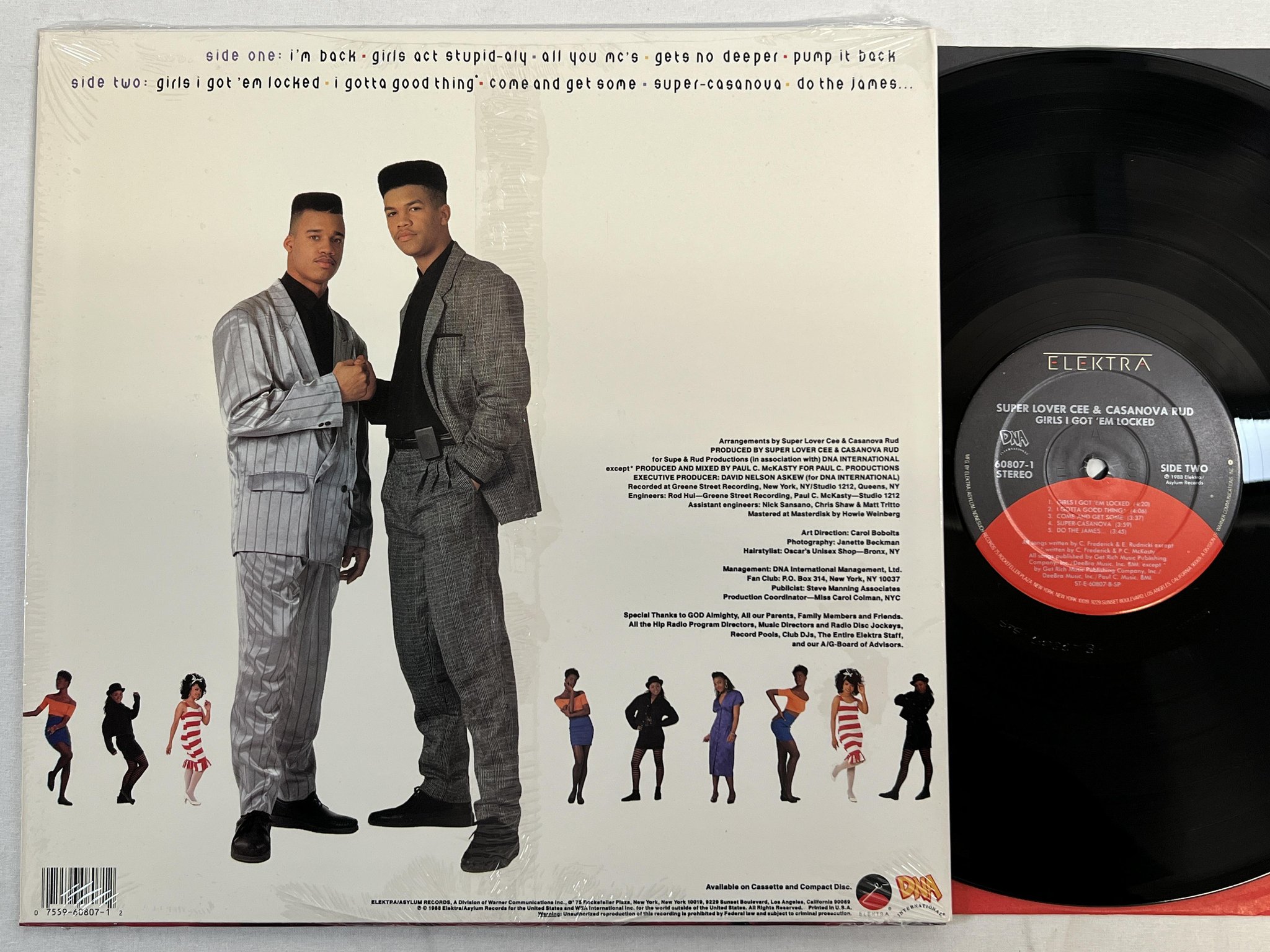 Omslagsbild för skivan SUPER LOVER CEE & CASANOVA RUD girls I got 'em locked LP US ** hype sticker **