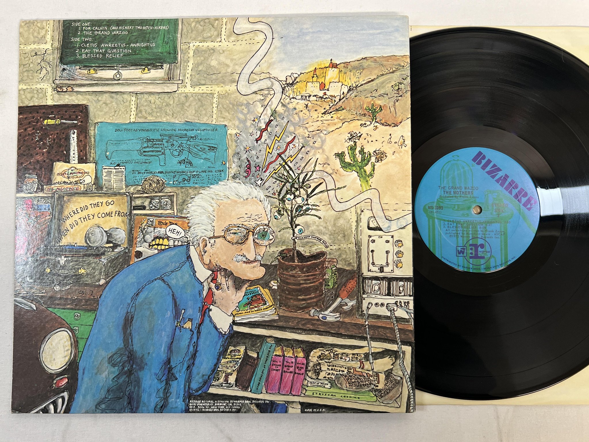 Omslagsbild för skivan THE MOTHERS the grand wazoo LP -72 US BIZARRE MS 2093
