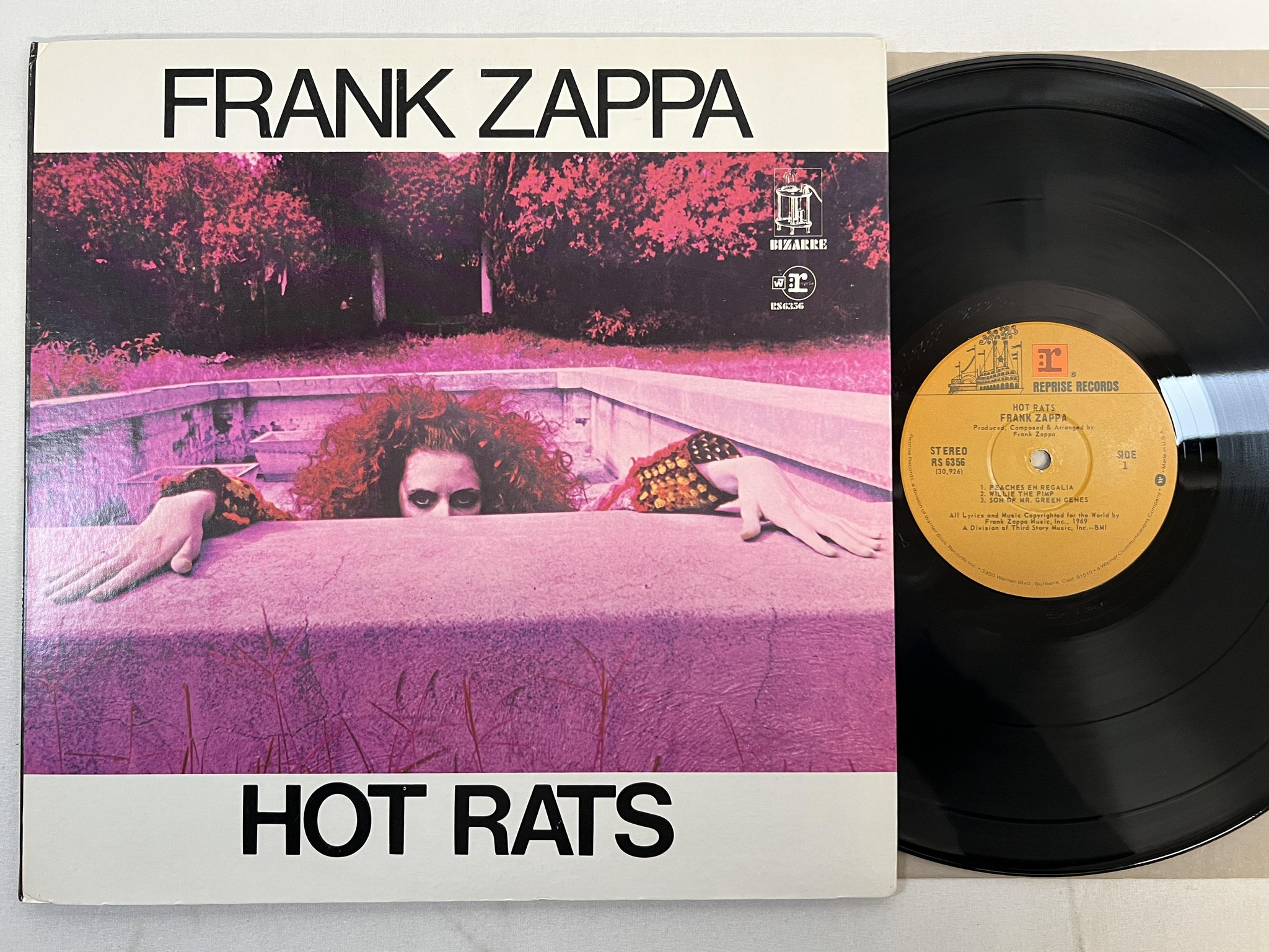 Omslagsbild för skivan FRANK ZAPPA hot rats LP US REPRISE RS 6356