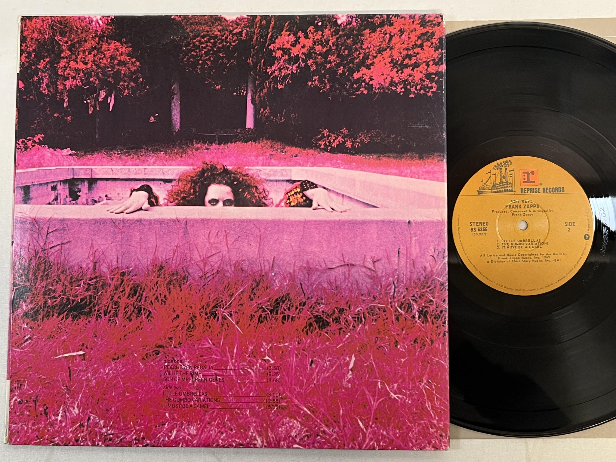 Omslagsbild för skivan FRANK ZAPPA hot rats LP US REPRISE RS 6356