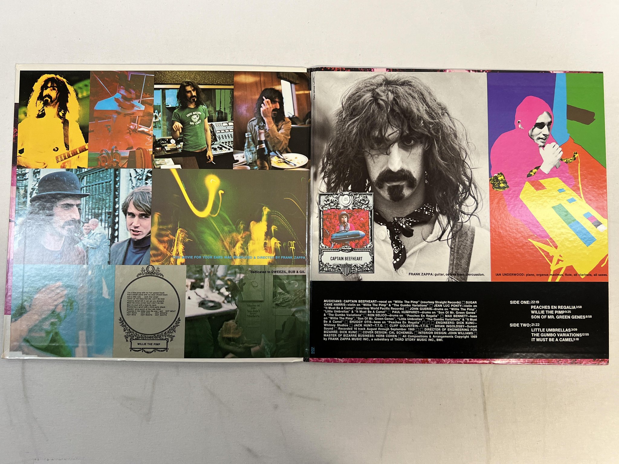 Omslagsbild för skivan FRANK ZAPPA hot rats LP US REPRISE RS 6356