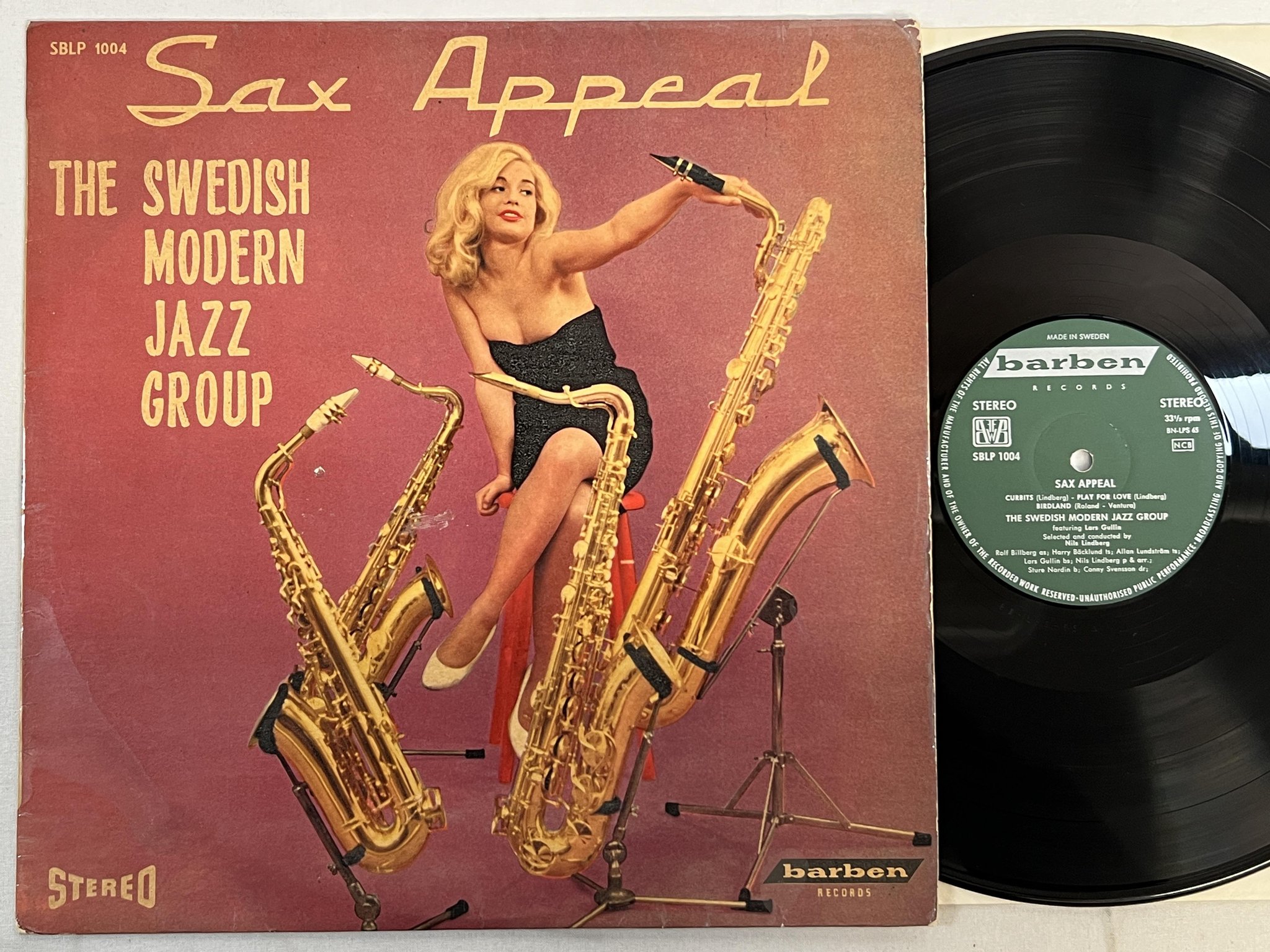 Omslagsbild för skivan THE SWEDISH MODERN JAZZ GROUP sax appeal LP -60 BARBEN BLP 1004