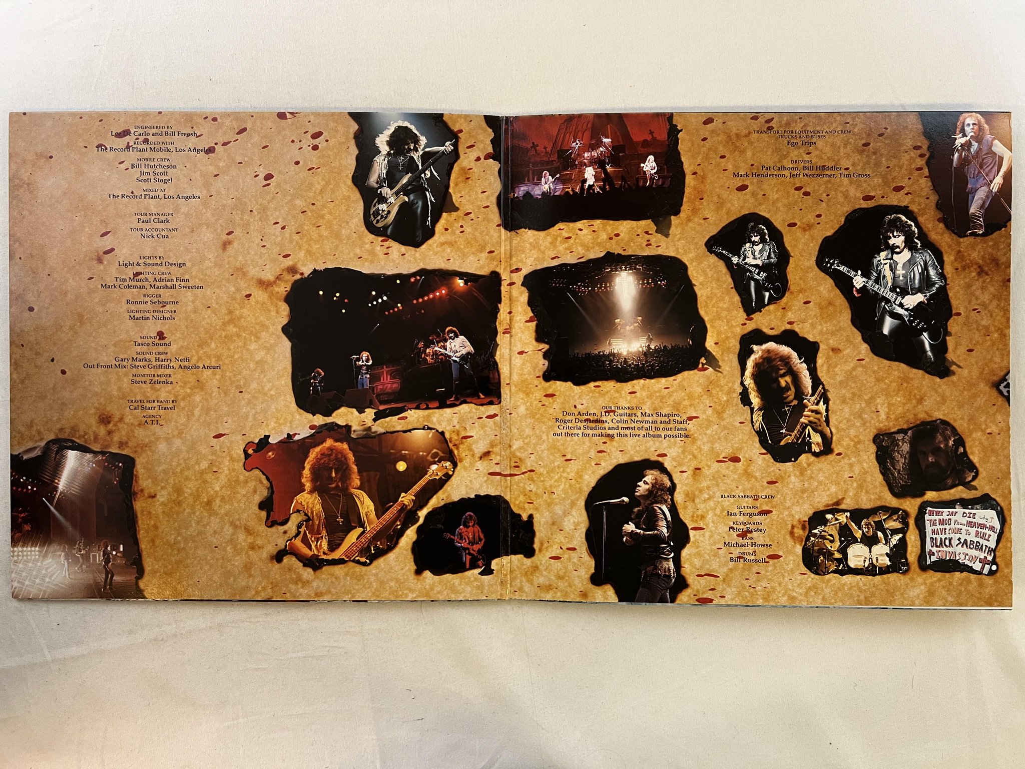 Omslagsbild för skivan BLACK SABBATH live evil 2xLP -82 Can WARNER 92 37421