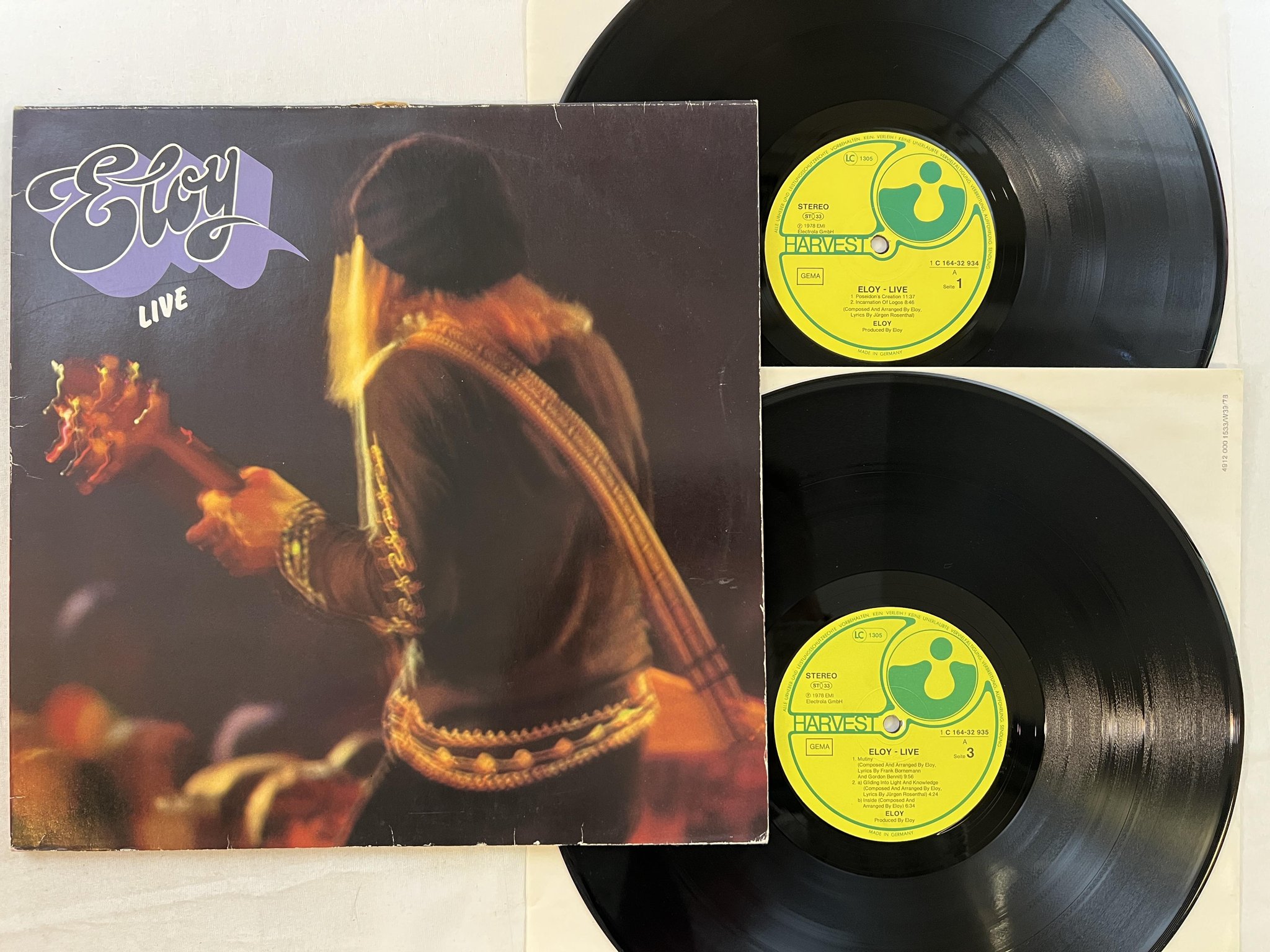 Omslagsbild för skivan ELOY live 2xLP -78 Ger HARVEST 1C 164-32934