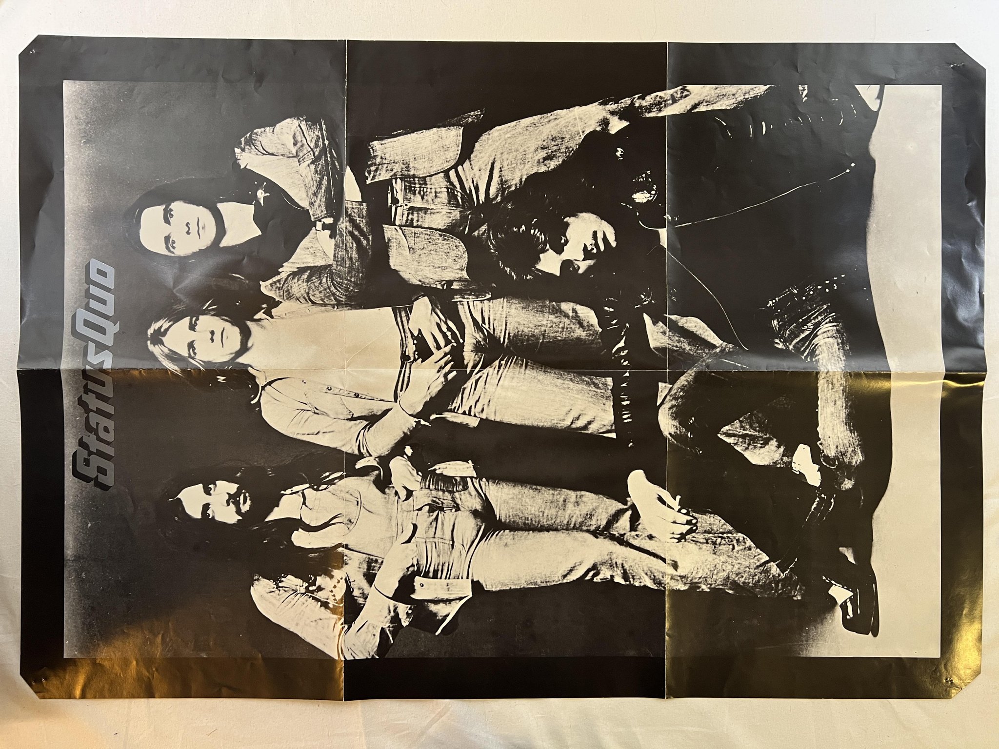 Omslagsbild för skivan STATUS QUO hello LP -73 UK VERTIGO 6360 098 w/ POSTER