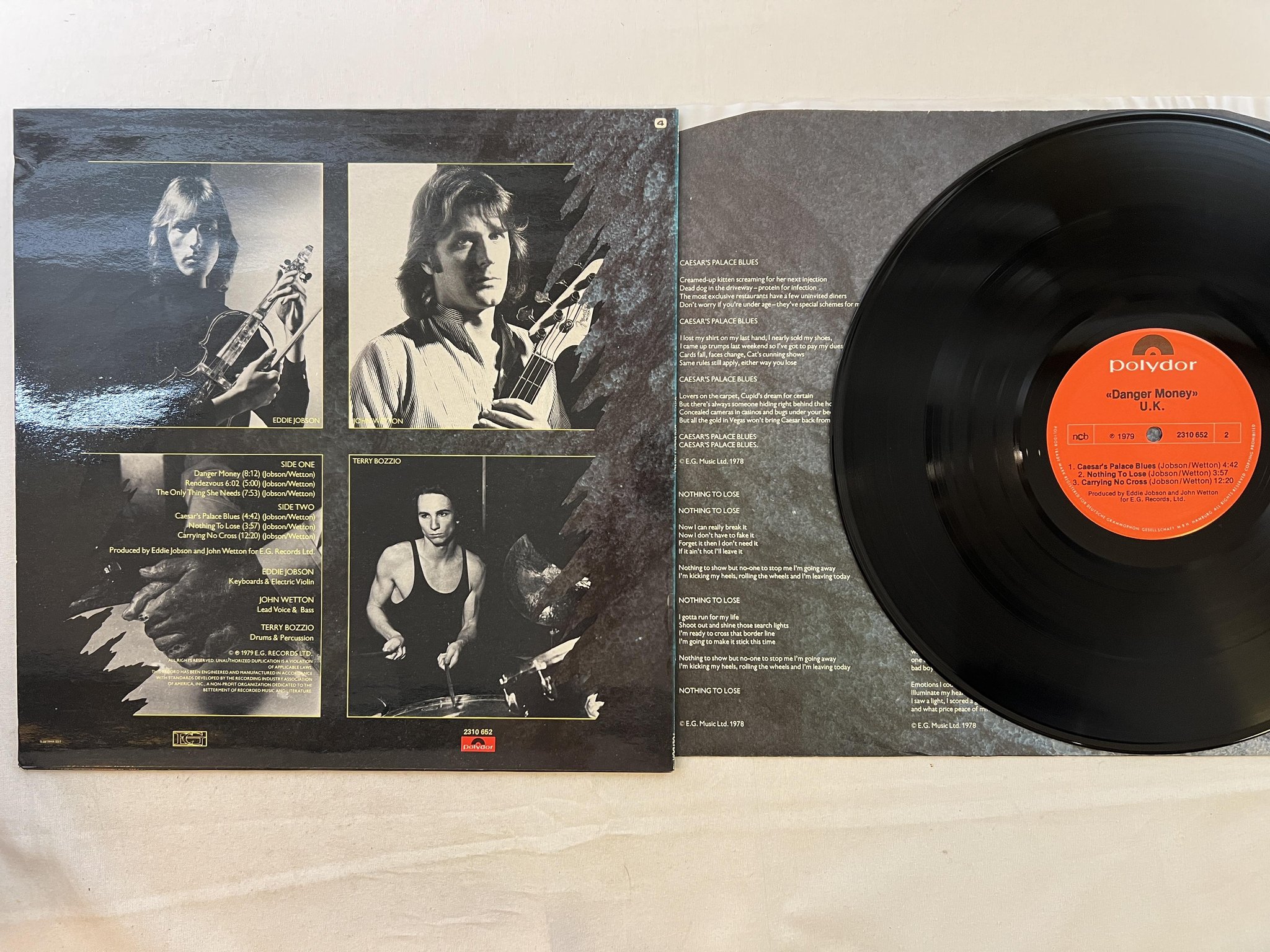 Omslagsbild för skivan UK danger money LP -79 ncb POLYDOR 2310 652