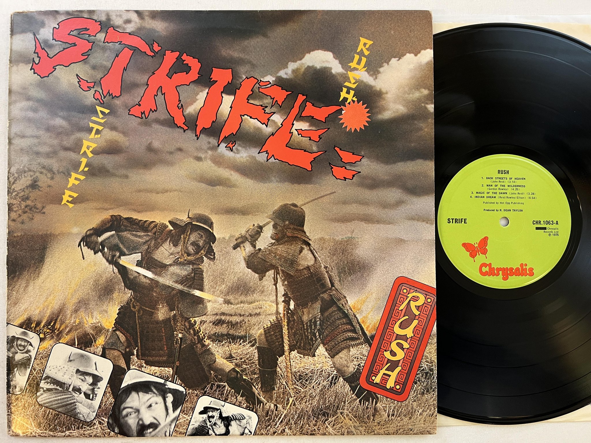 Omslagsbild för skivan STRIFE rush LP -75 UK CHRYSALIS CHR 1063