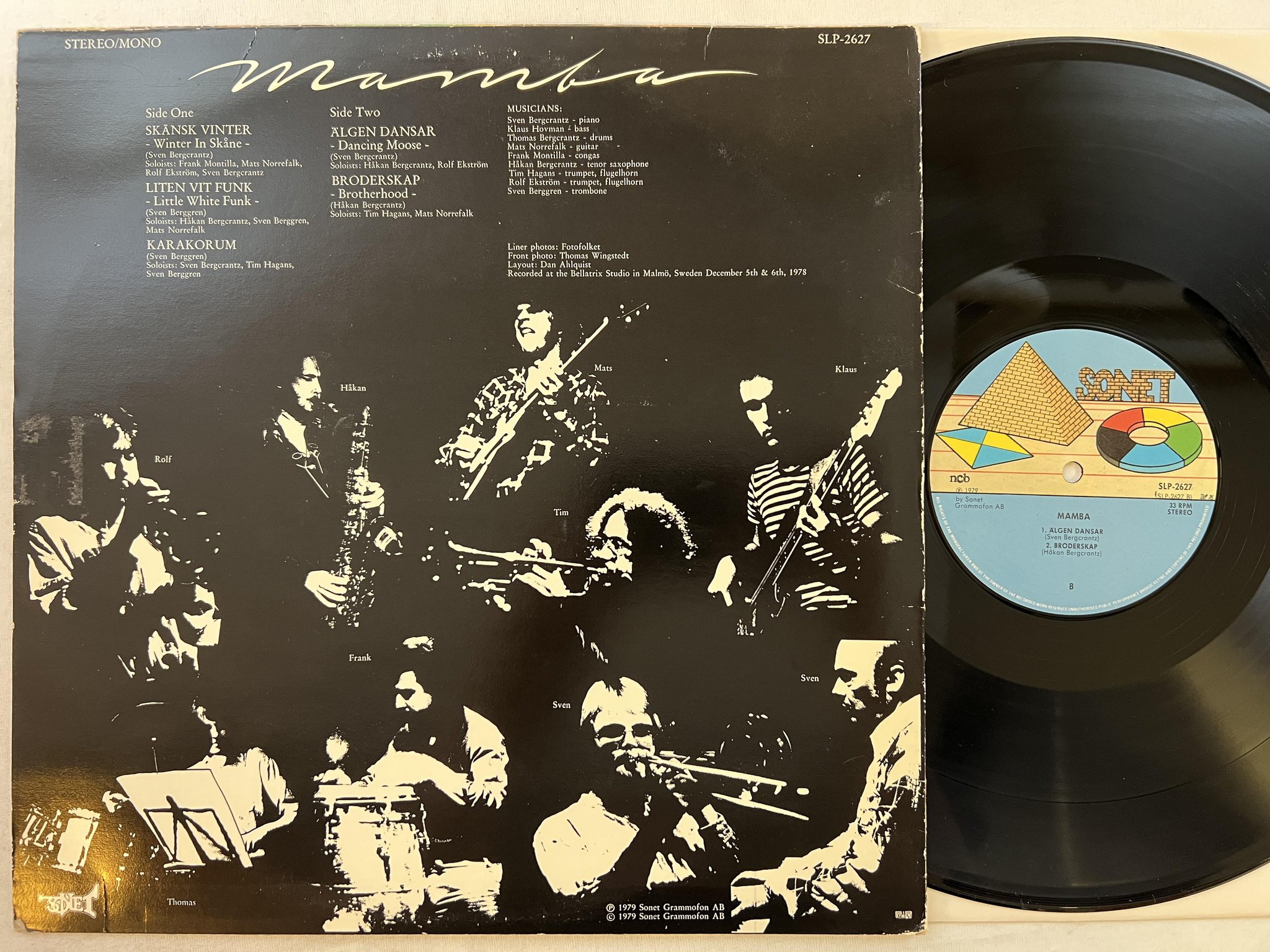 Omslagsbild för skivan MAMBA s/t LP -79 Swe SONET SLP-2627 *** FUNKY FUSION JAZZ ***
