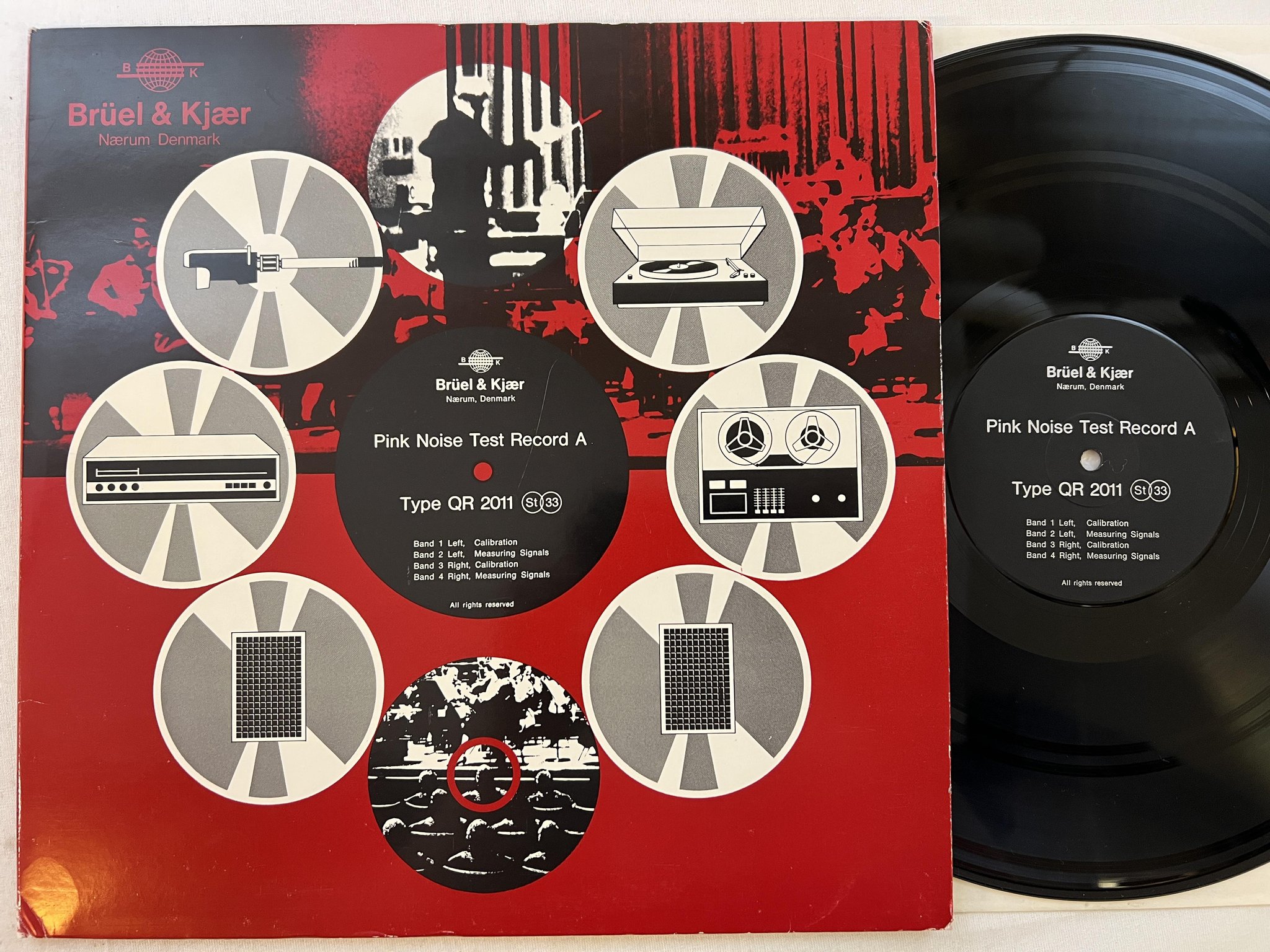 Omslagsbild för skivan NO ARTIST Pink Noise LP danish technical Test Record BRÜEL & KJÆR QR 2011