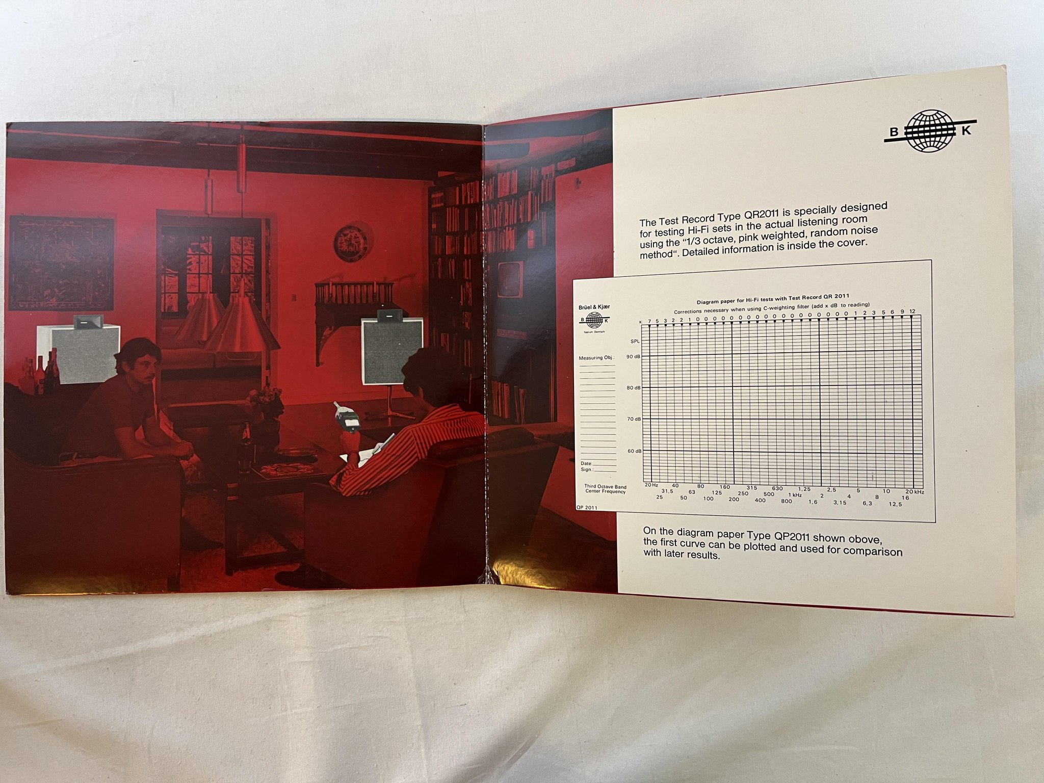 Omslagsbild för skivan NO ARTIST Pink Noise LP danish technical Test Record BRÜEL & KJÆR QR 2011