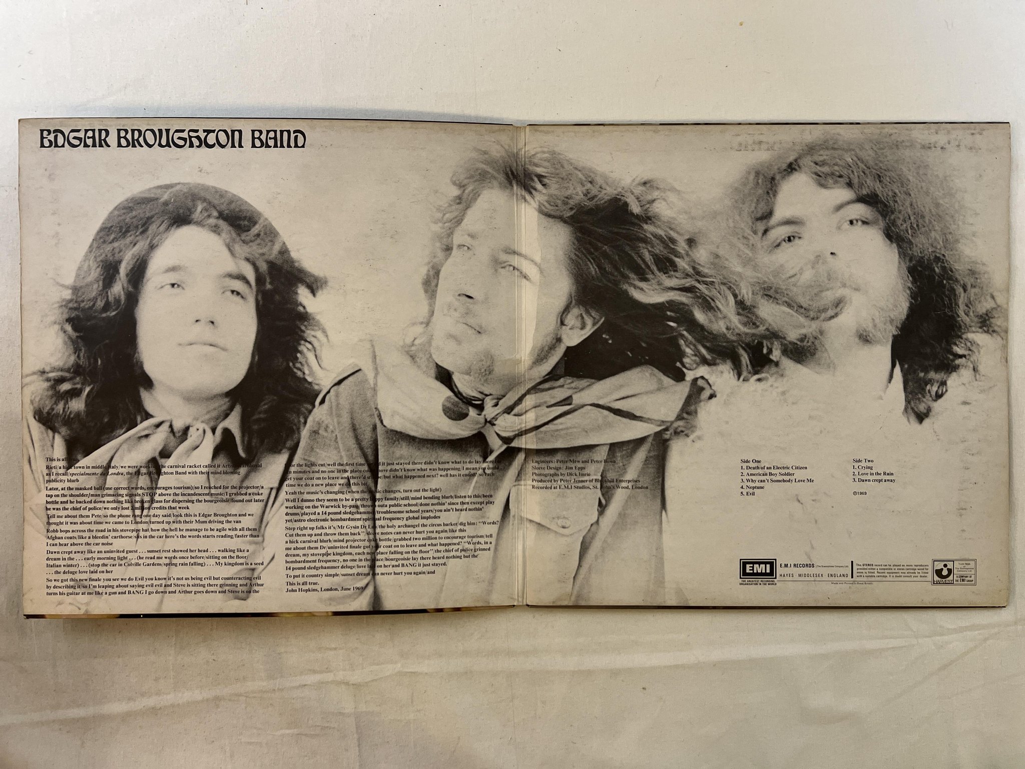 Omslagsbild för skivan THE EDGAR BROUGHTON BAND wasa wasa LP -69 UK HARVEST SHVL 757