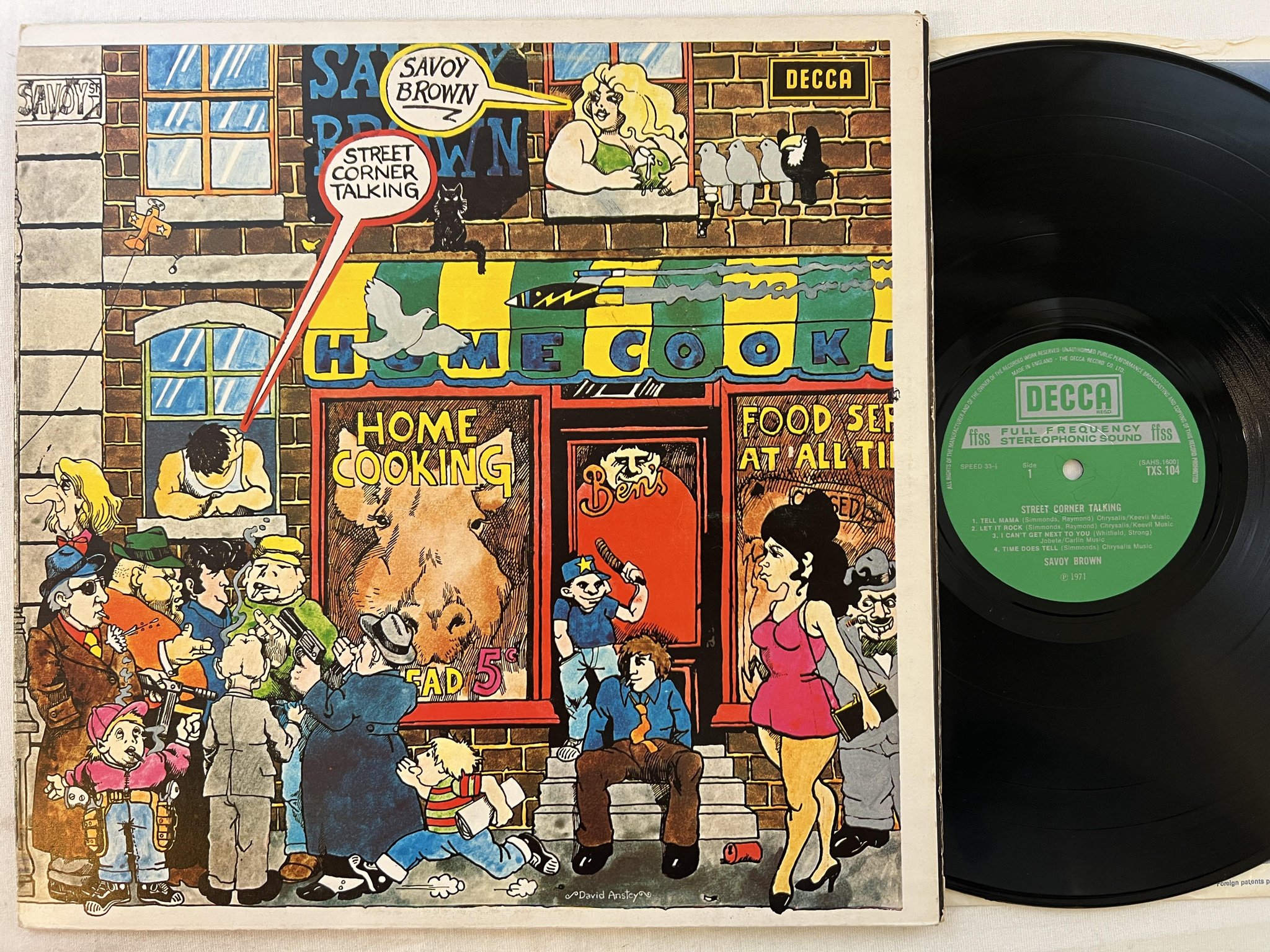 Omslagsbild för skivan SAVOY BROWN street corner talking LP -71 UK DECCA TXS 104