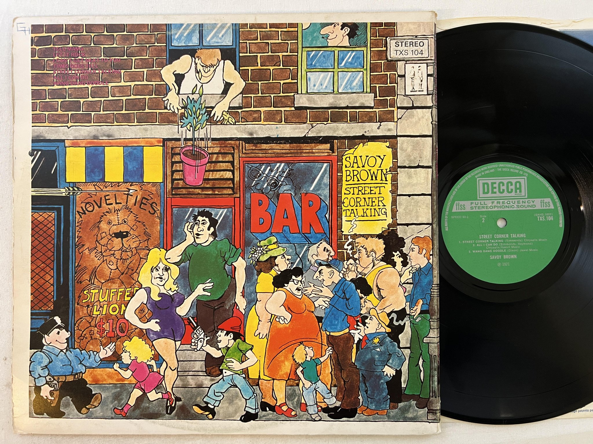Omslagsbild för skivan SAVOY BROWN street corner talking LP -71 UK DECCA TXS 104