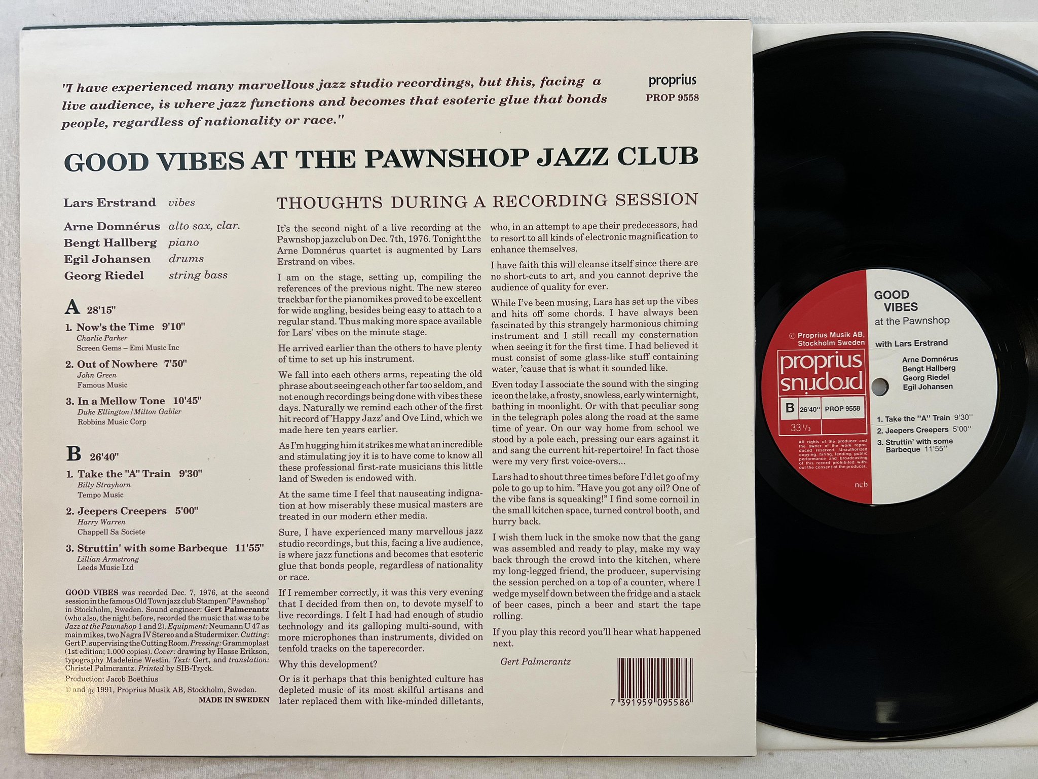 Omslagsbild för skivan Good vibes at the pawnshop vol 3 LP -91 PROPRIUS PROP 9558 ** audiophile **