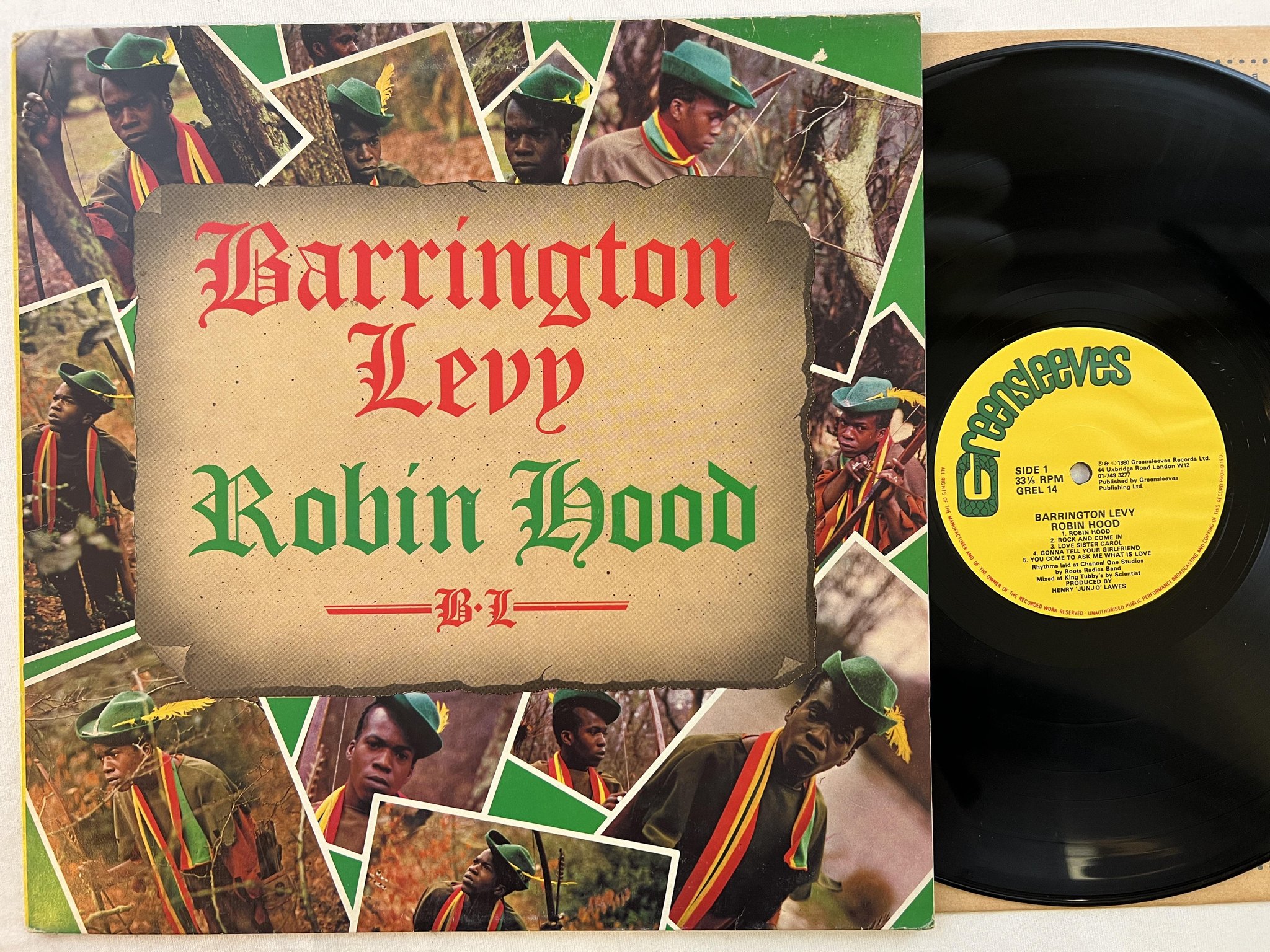 Omslagsbild för skivan BARRINGTON LEVY Robin Hood LP -80 GREENSLEEVES GREL 14