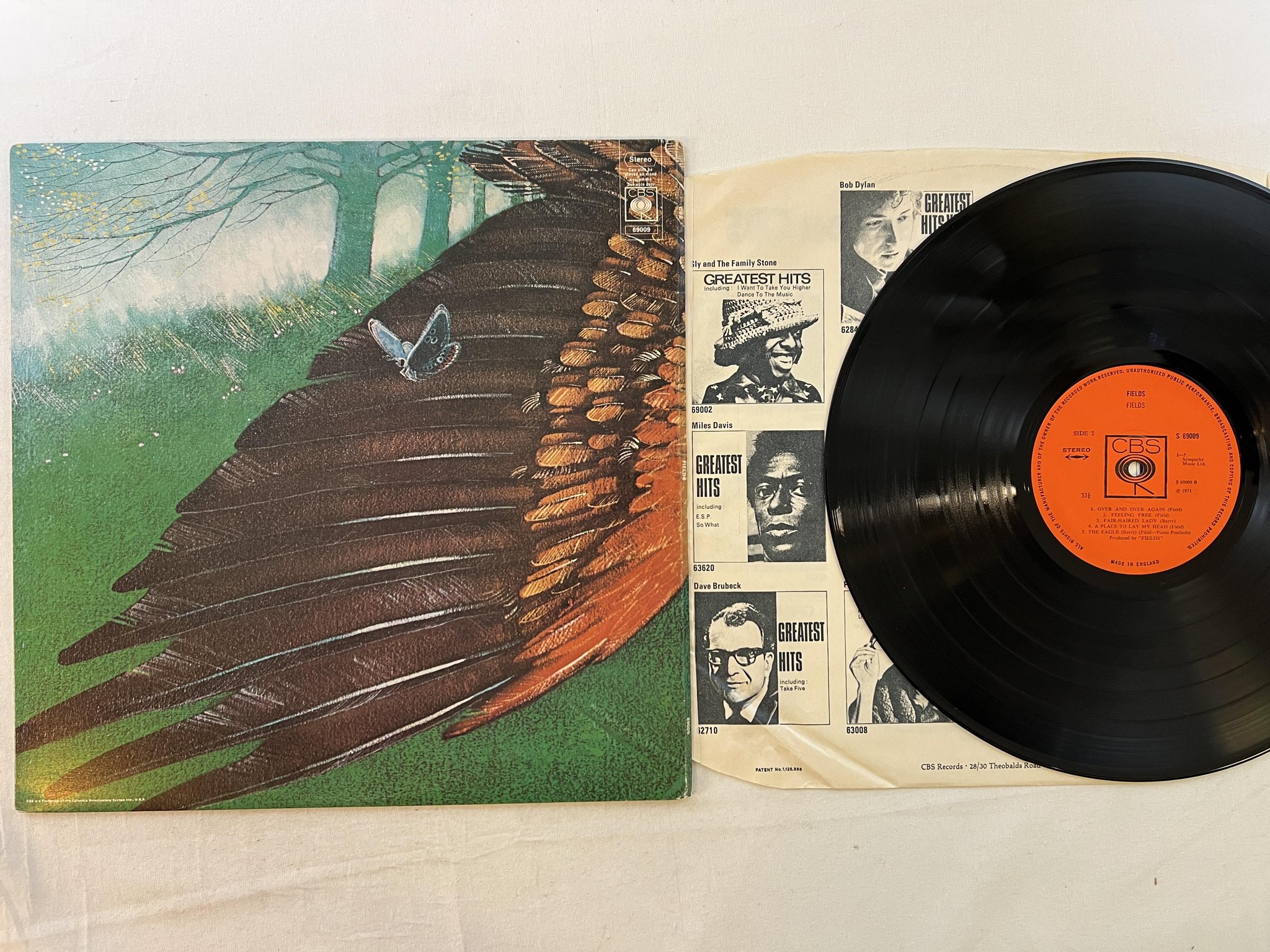 Omslagsbild för skivan FIELDS s/t LP -71 UK CBS S 69009 ** rare prog rock **