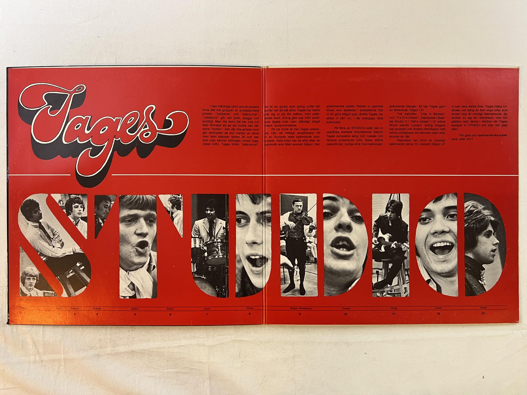 Omslagsbild för skivan TAGES studio LP -67 Swe PARLOPHONE PMCS 316
