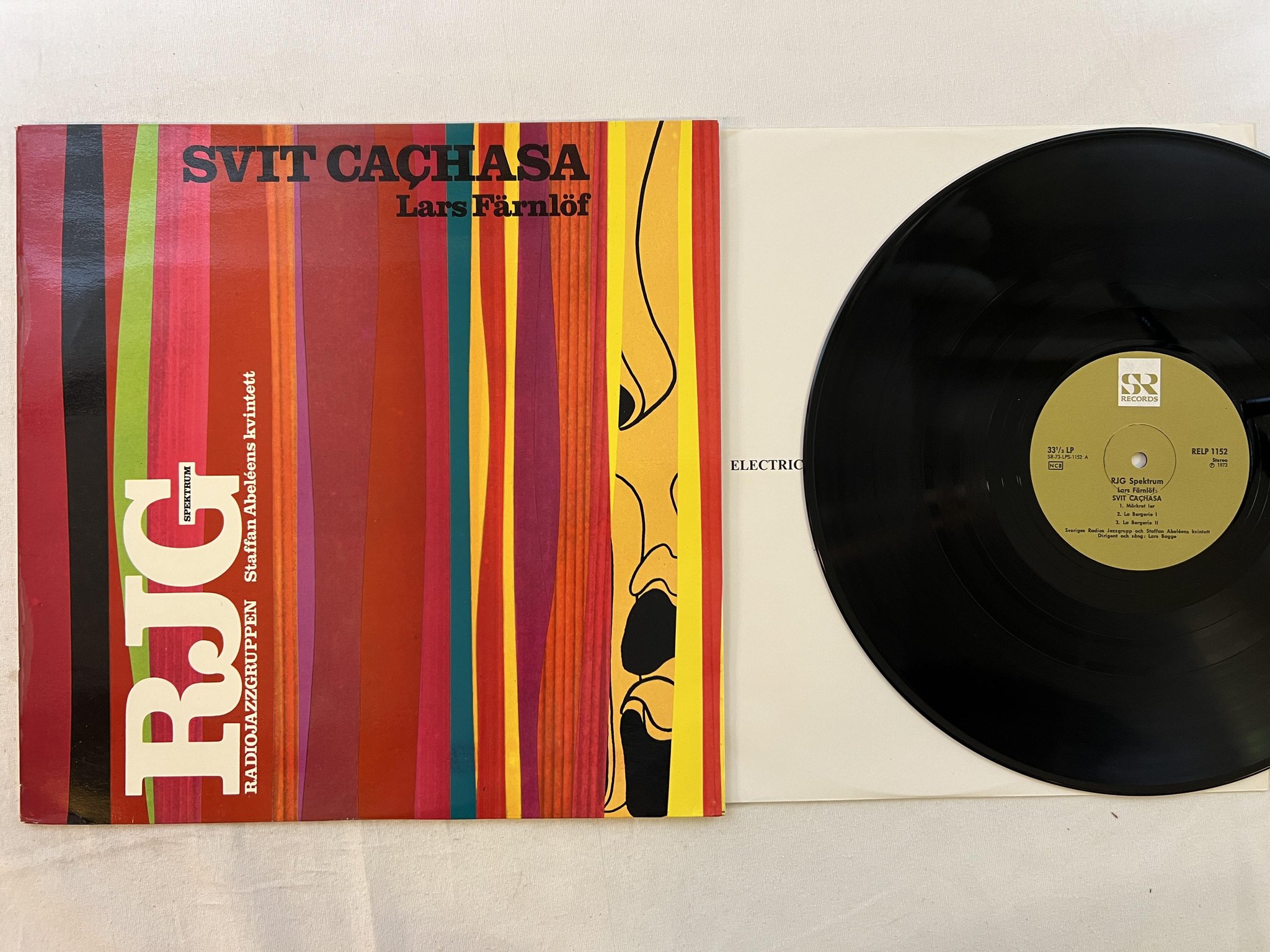 Omslagsbild för skivan LARS FÄRNLÖF: RJG spektrum - svit caçhasa LP -73 Swe SR RELP 1152