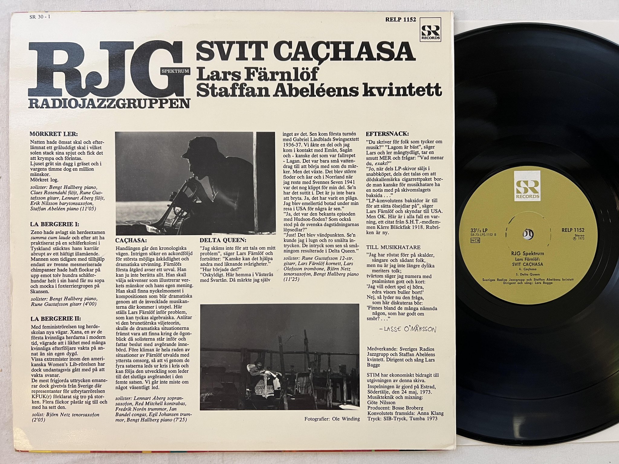 Omslagsbild för skivan LARS FÄRNLÖF: RJG spektrum - svit caçhasa LP -73 Swe SR RELP 1152