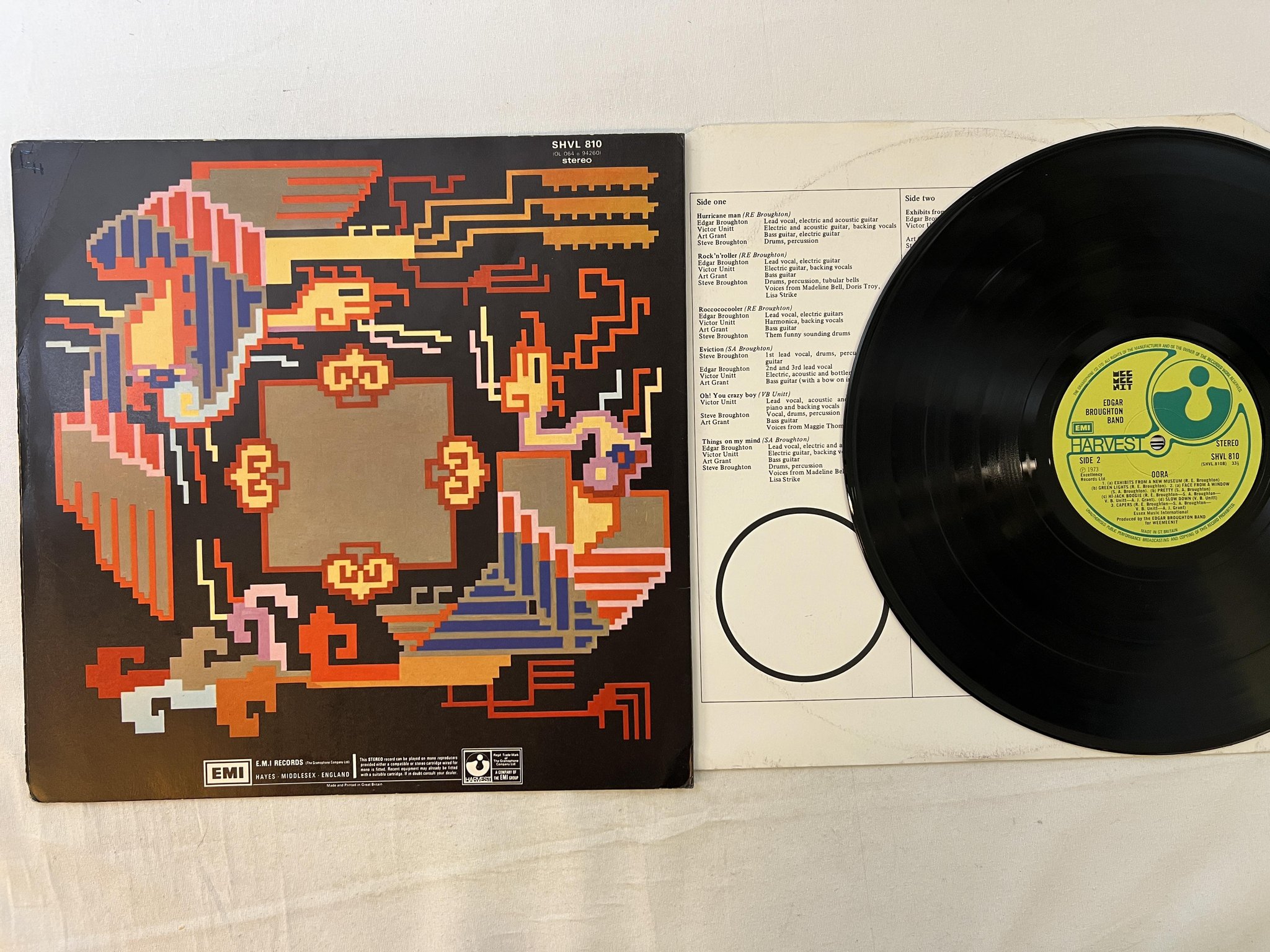 Omslagsbild för skivan THE EDGAR BROUGHTON BAND oora LP -73 UK HARVEST SHVL 810