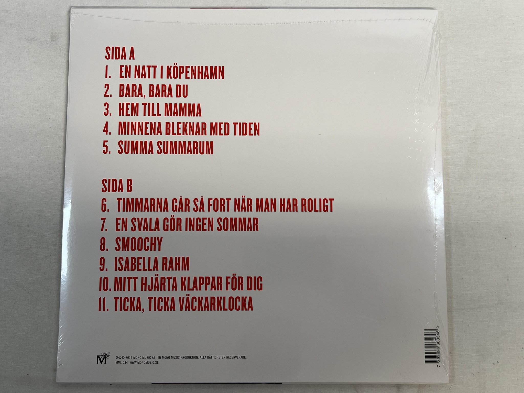 Omslagsbild för skivan BENNY ANDERSSONS ORKESTER mitt hjärta klappar för dig LP 2016 Still sealed