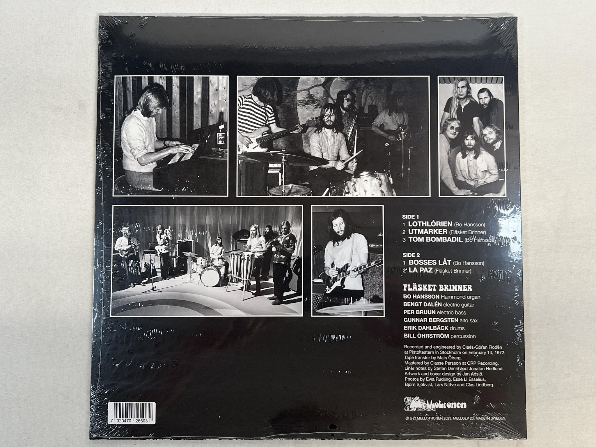 Omslagsbild för skivan FLÄSKET BRINNER Live At Pistolteatern 1972 LP 2023 MELLOTRONEN * Still sealed *