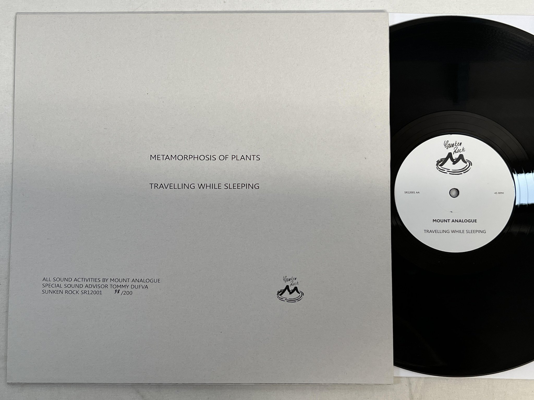 Omslagsbild för skivan MOUNT ANALOGUE metamorphosis on plants 12” 2015 omslaget är ett konsttryck