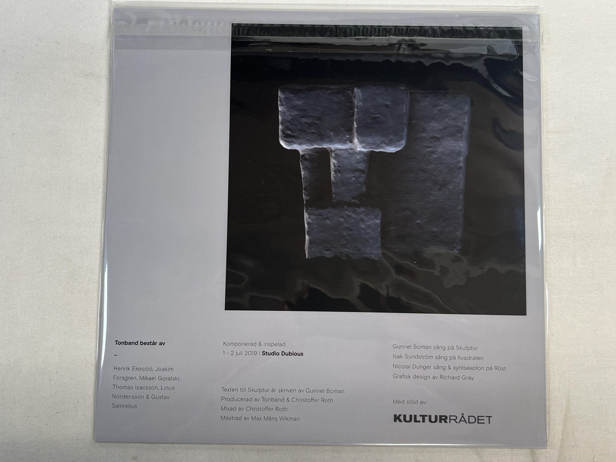 Omslagsbild för skivan TONBAND & GUNNEL BOMAN tet LP 2019 Swe PRIVATE PRESS TON-001