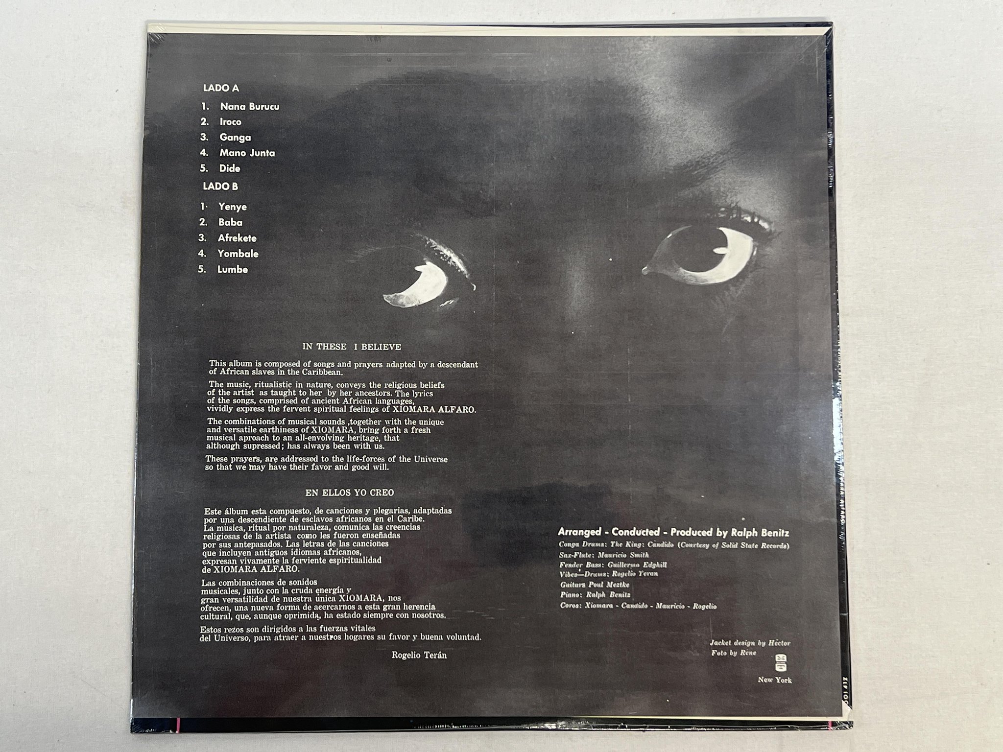 Omslagsbild för skivan XIOMARA ALFARO In These I Believe LP -71 US ZAMBIA ZLP-1001 rare Latin soul