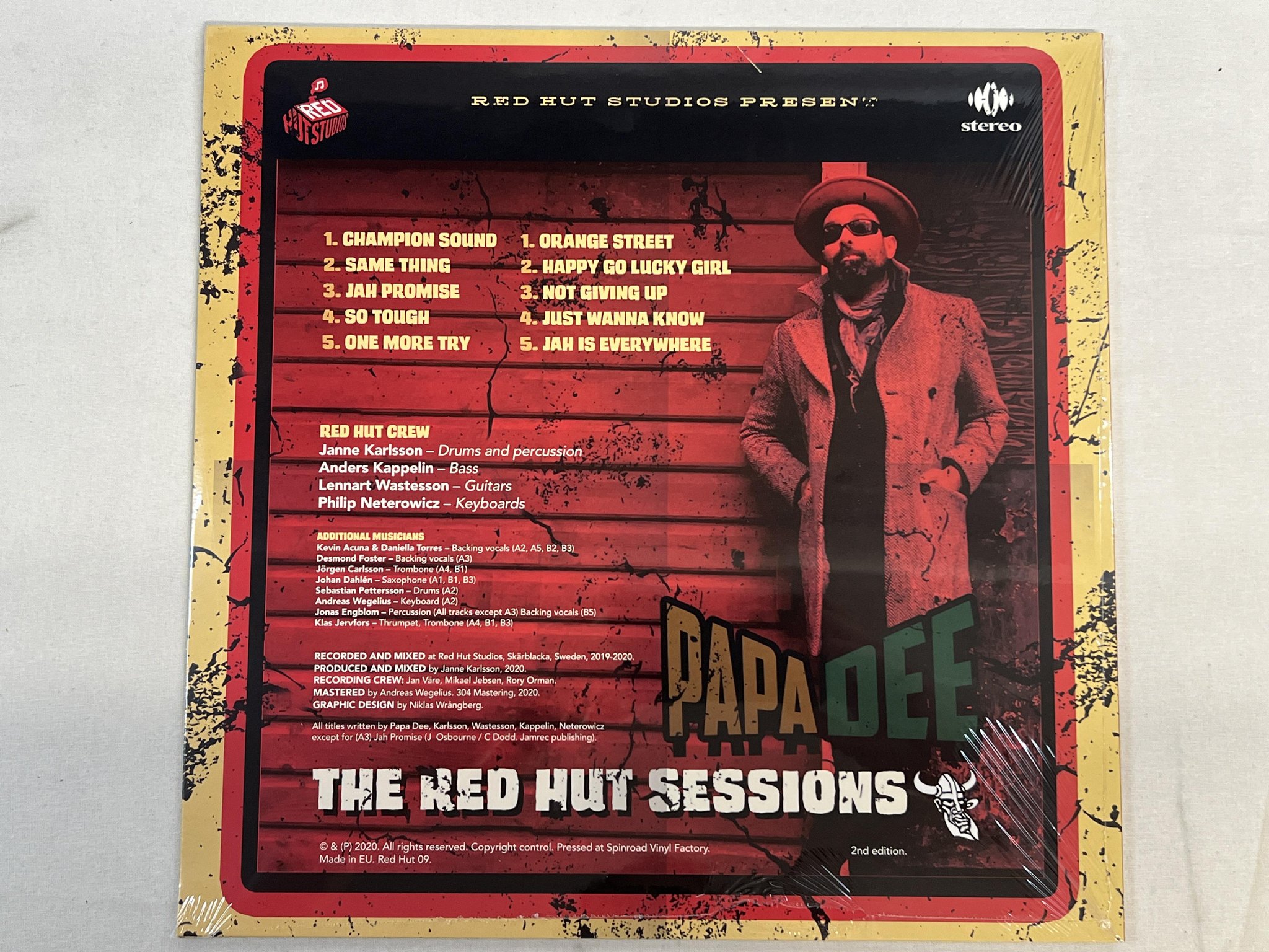 Omslagsbild för skivan PAPA DEE The Red Hut Sessions LP 2020 Red Hut 09 REGGAE ** sealed **