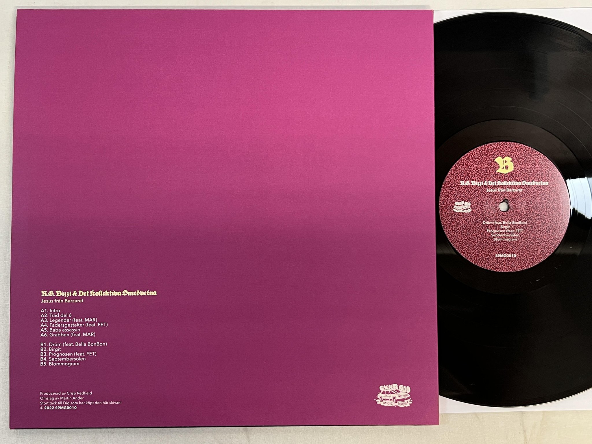 Omslagsbild för skivan R.G. Bizzi & Det Kollektiva Omedvetna – Jesus Från Barzaret LP 2022 S9MG0010