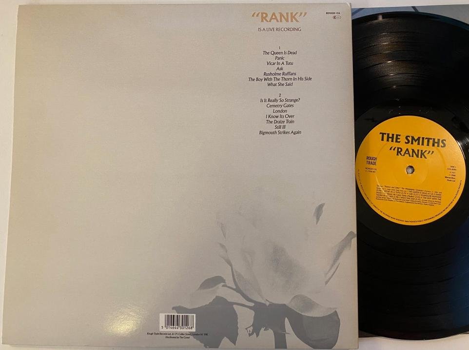 Omslagsbild för skivan THE SMITHS rank LP -88 UK ROUGH TRADE ROUGH 126