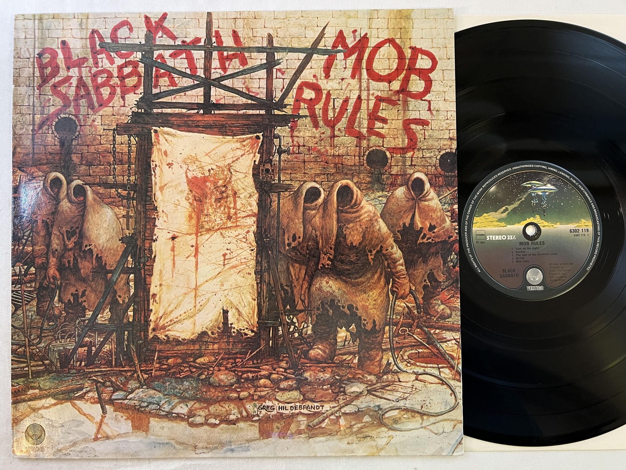 Omslagsbild för skivan BLACK SABBATH mon rules LP -81 Hol VERTIGO 6302119