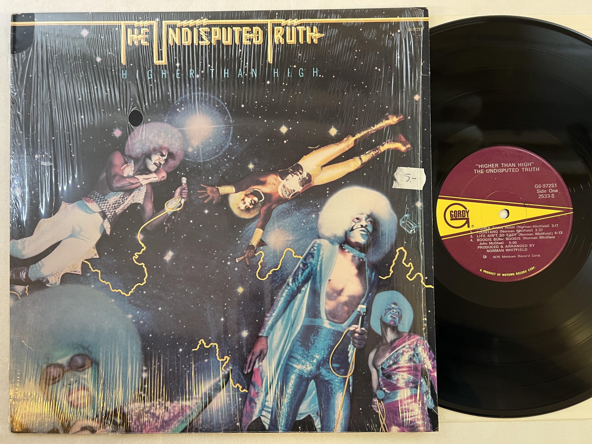 Omslagsbild för skivan THE UNDISPUTED TRUTH higher than high LP -75 US GORDY G6-972SI