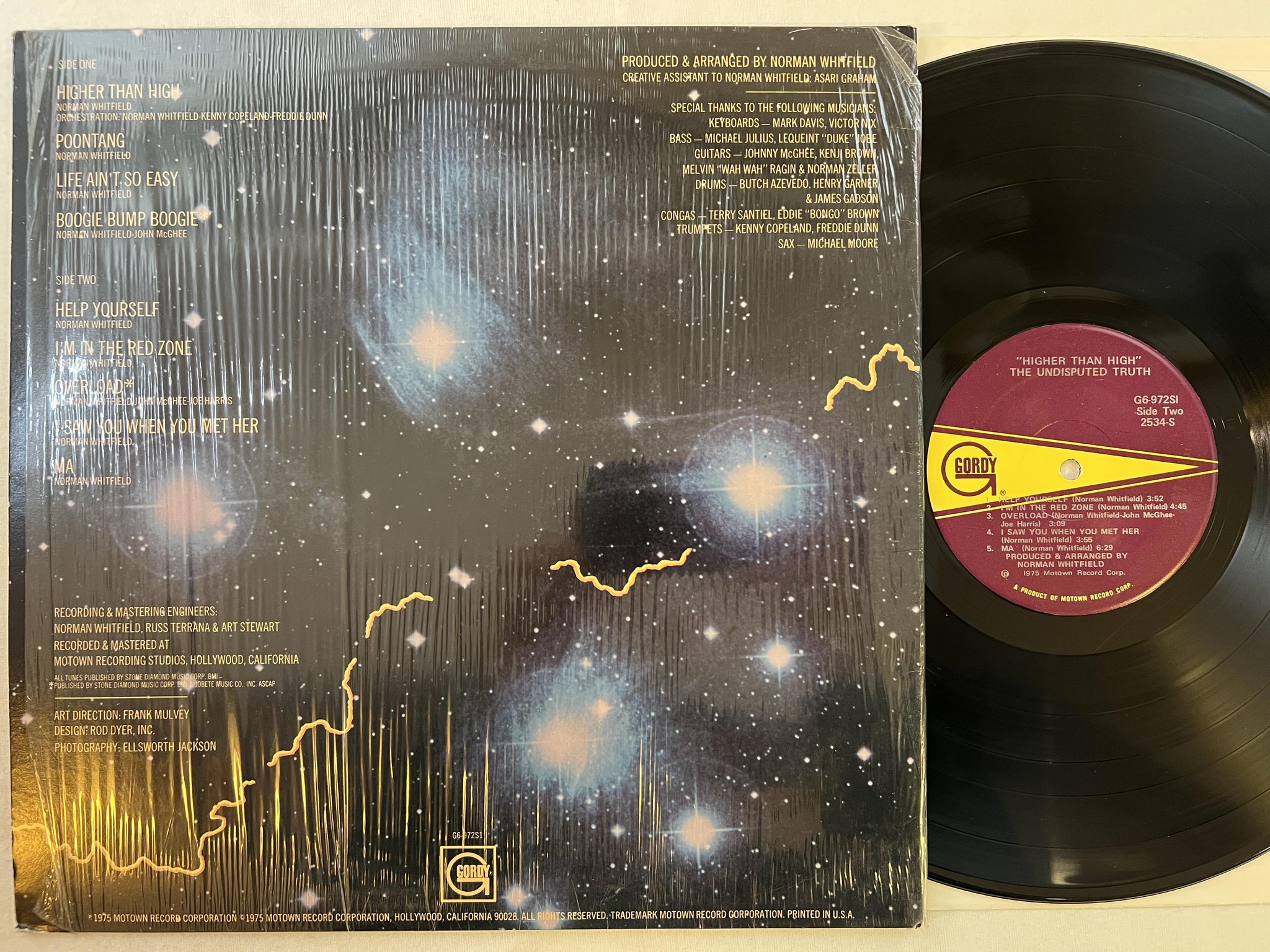 Omslagsbild för skivan THE UNDISPUTED TRUTH higher than high LP -75 US GORDY G6-972SI