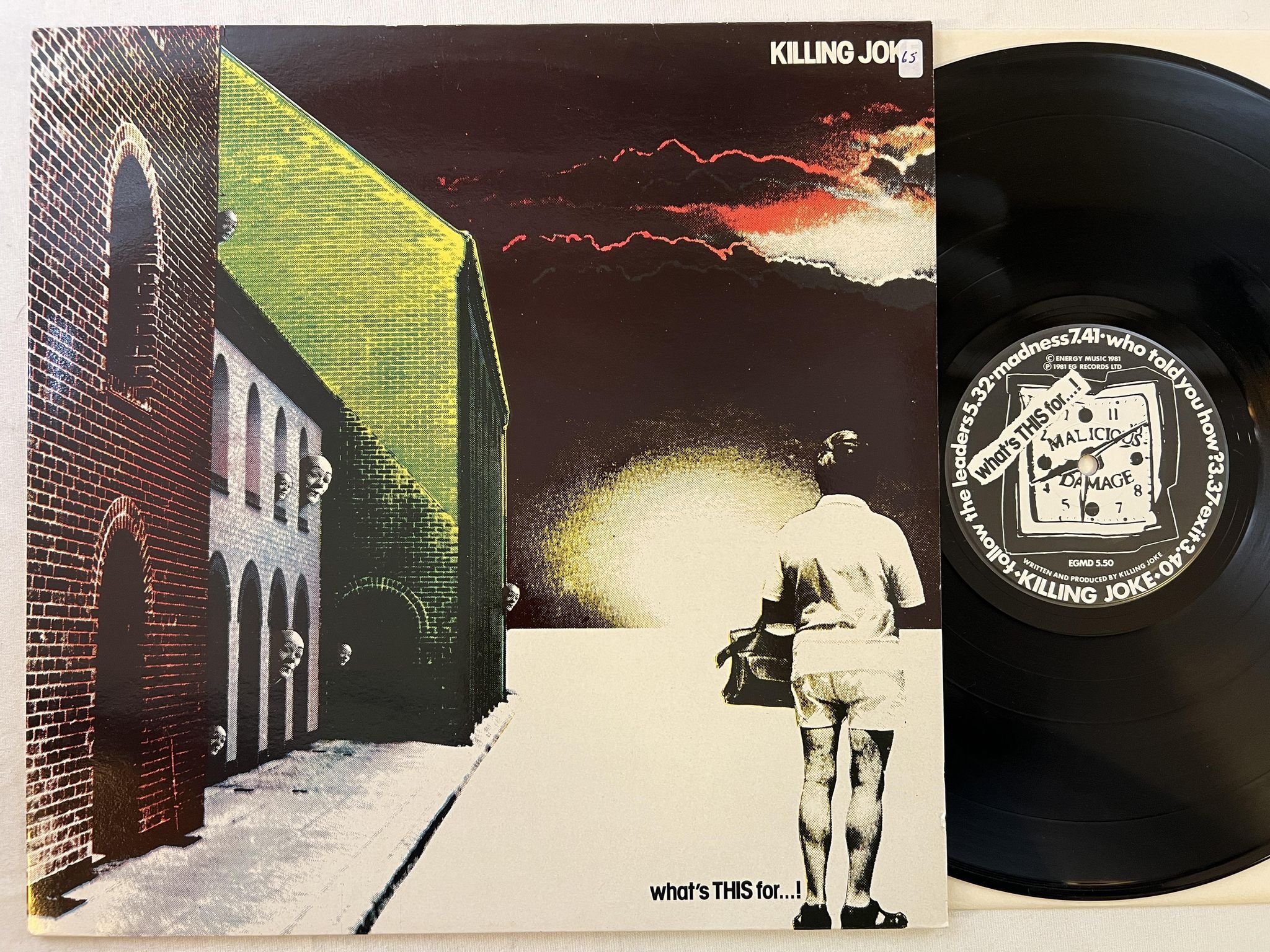 Omslagsbild för skivan KILLING JOKE What's This For...! LP -81 UK MALICIOUS DAMAGE EGMD 5.50