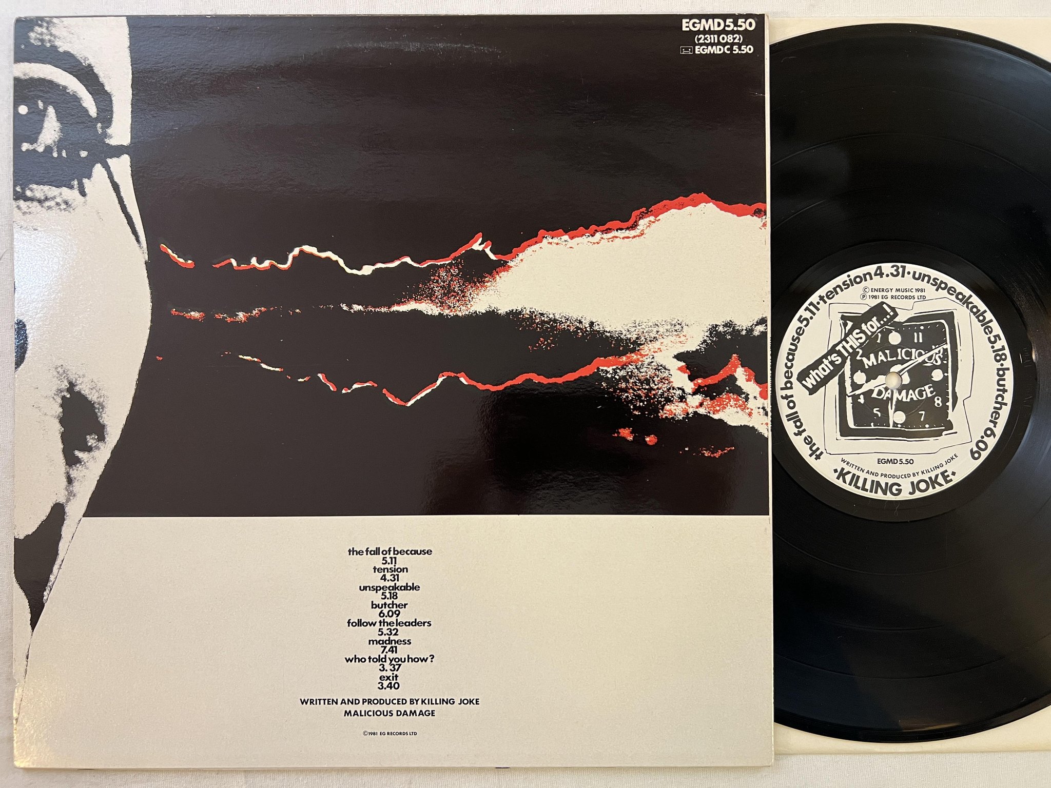 Omslagsbild för skivan KILLING JOKE What's This For...! LP -81 UK MALICIOUS DAMAGE EGMD 5.50