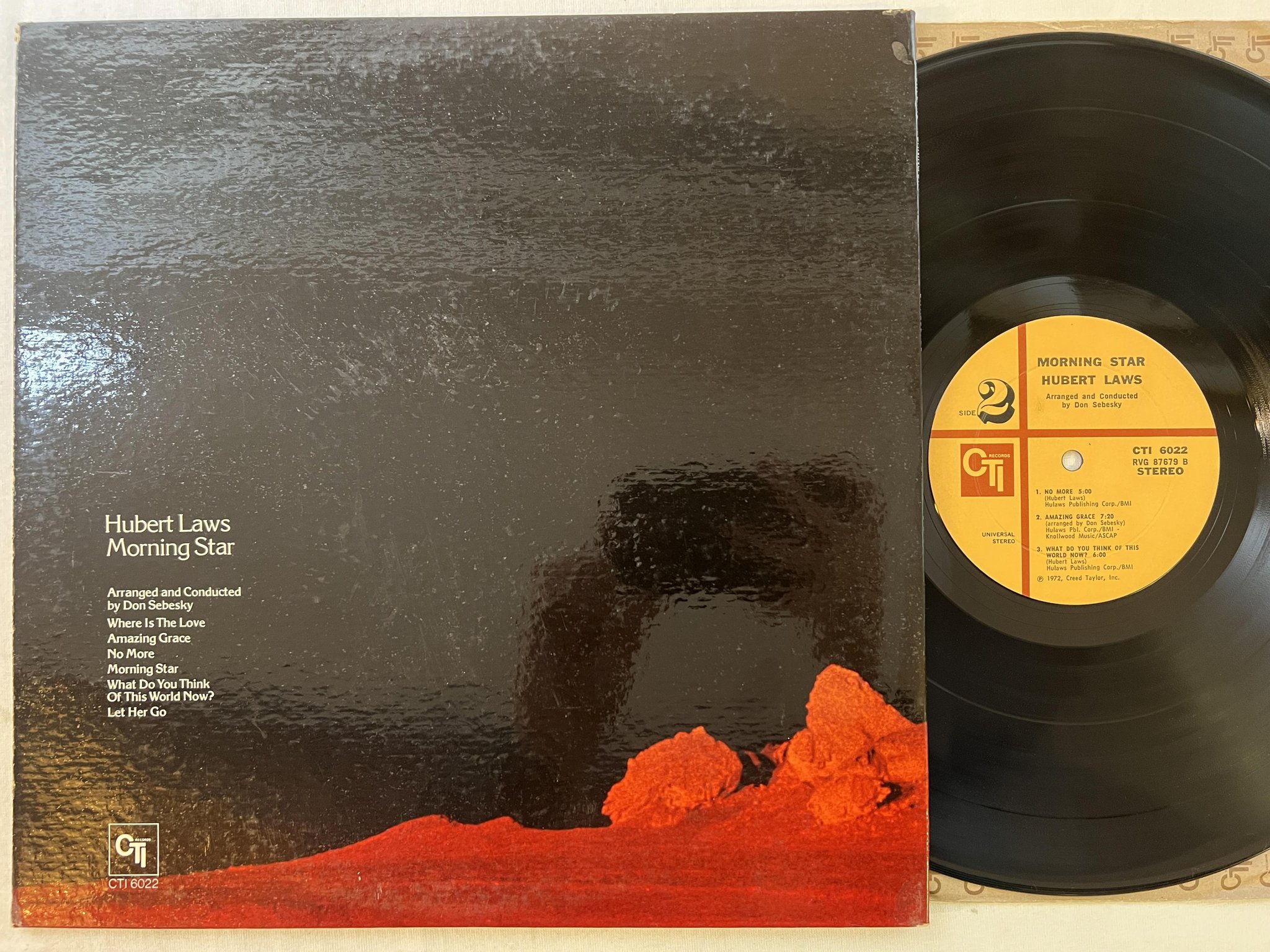 Omslagsbild för skivan HUBERT LAWS morning star LP -72 US CTI 6022