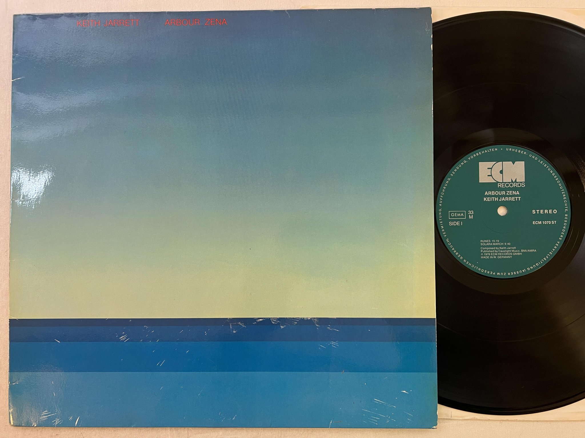 Omslagsbild för skivan KEITH JARRETT arbour zena LP -76 Ger ECM 1070 ST
