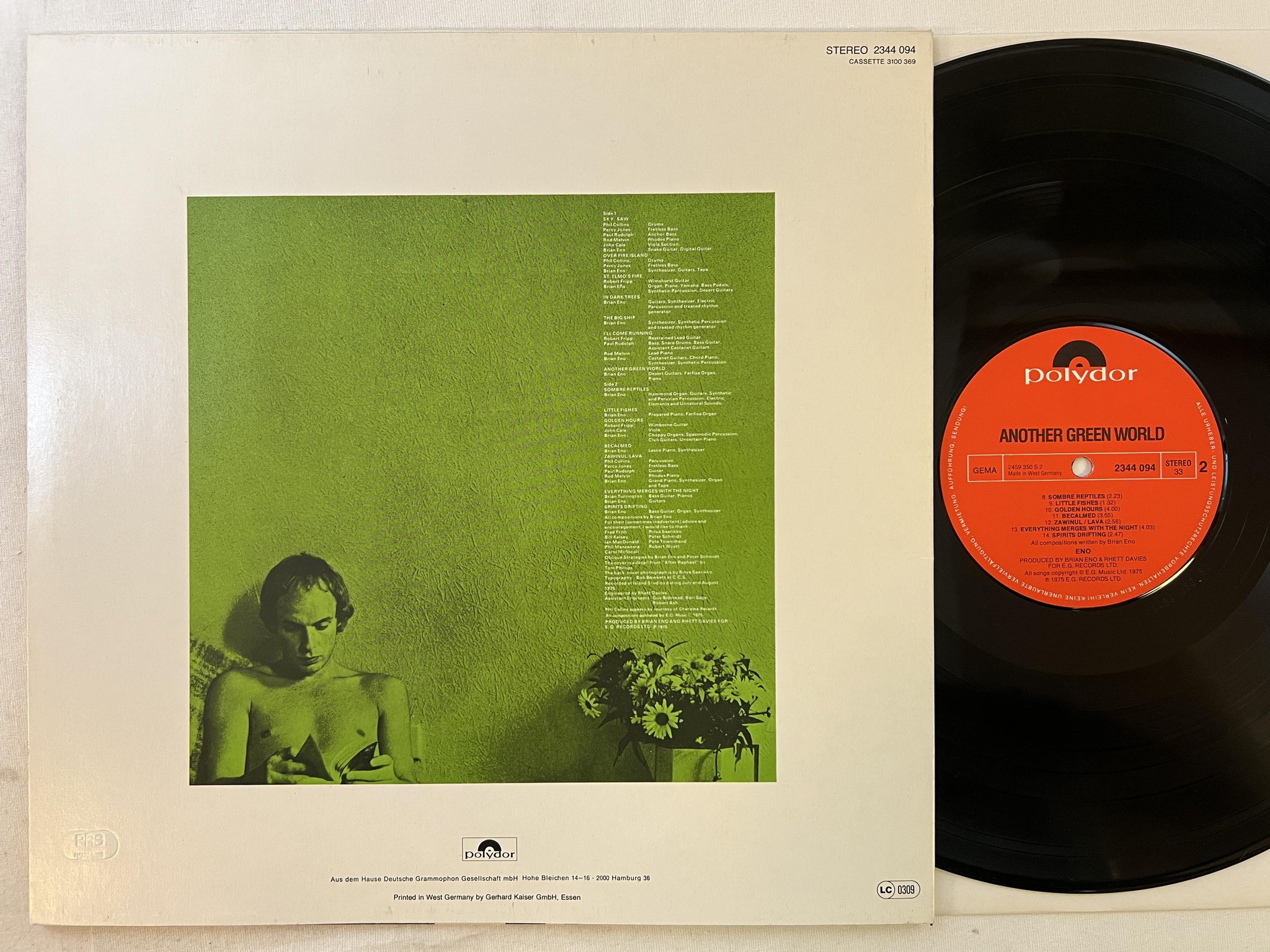 Omslagsbild för skivan ENO another green world LP re Ger POLYDOR 2344 094