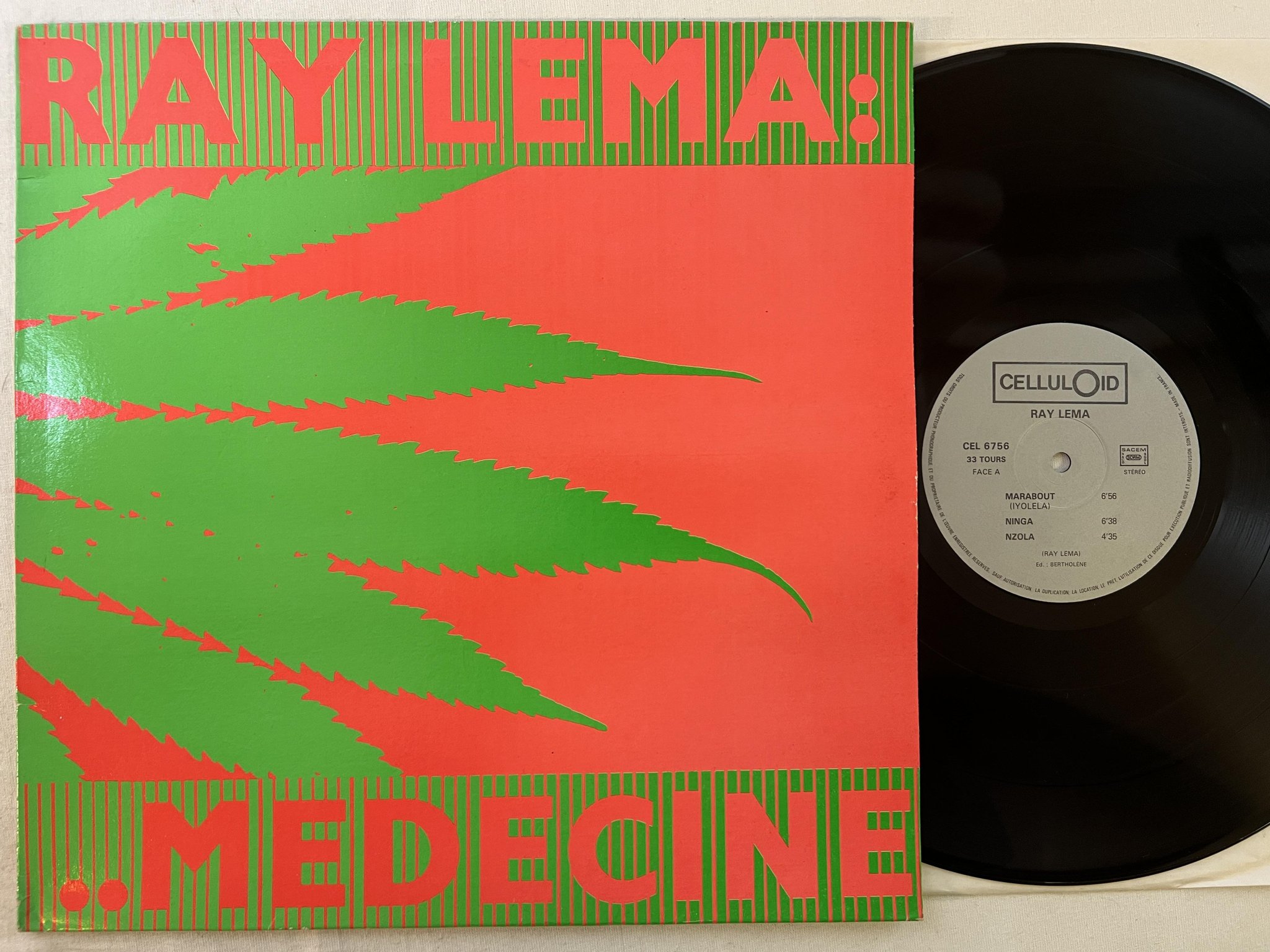 Omslagsbild för skivan RAY LEMA s/t LP -85 Fra CELLUILOID CEL 6756