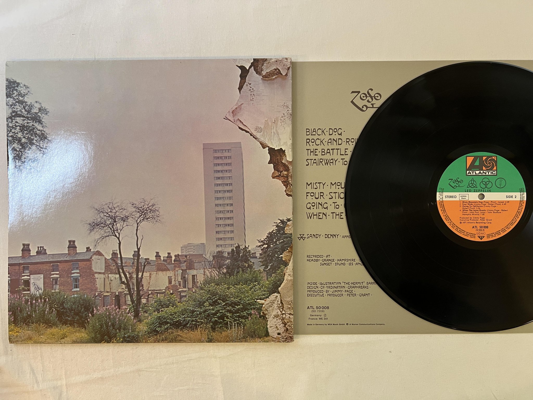 Omslagsbild för skivan LED ZEPPELIN s/t LP re Ger ATLANTIC ATL 50008 "stairway to heaven"